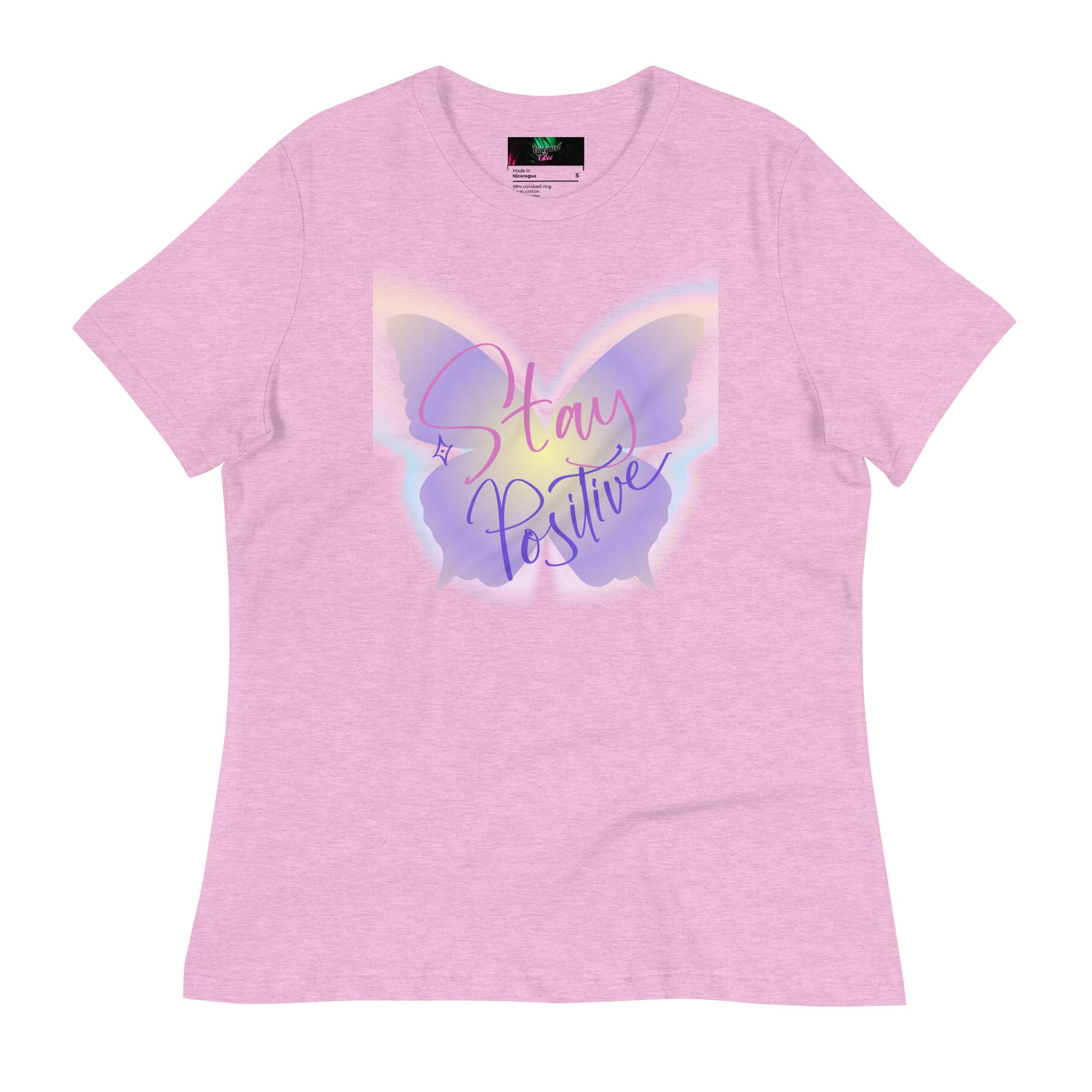 Vineyard Vibes Stay Positive Be Beautiful - Women's Relaxed T-Shirt