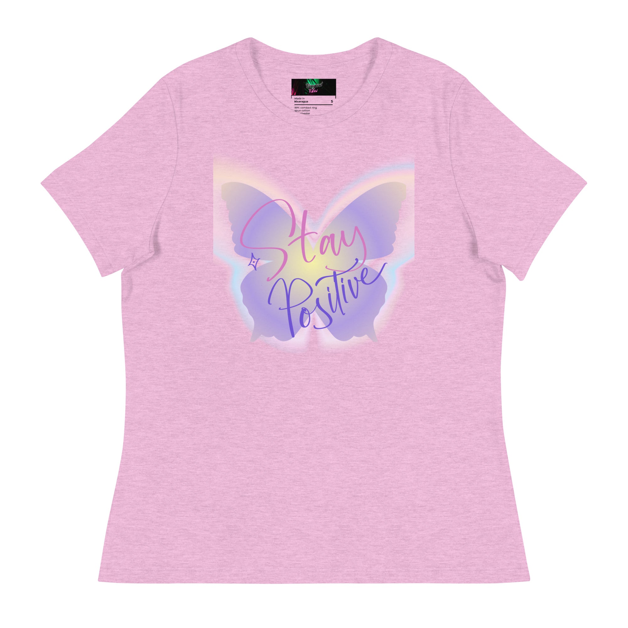 Vineyard Vibes Stay Positive Be Beautiful - Women's Relaxed T-Shirt