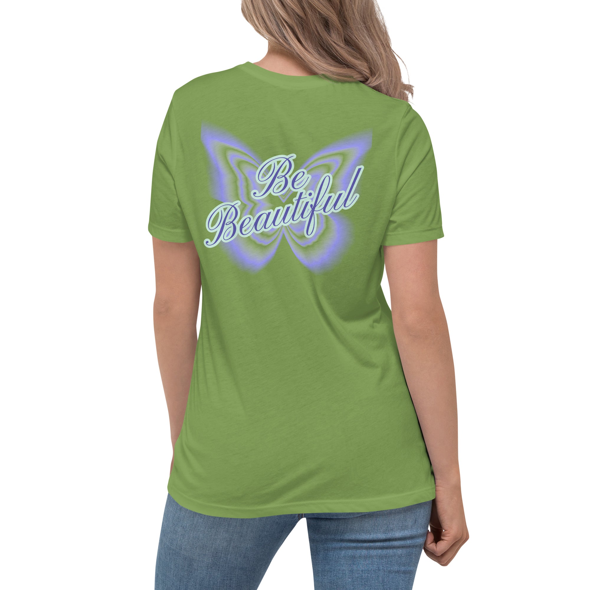 Vineyard Vibes Stay Positive Be Beautiful - Women's Relaxed T-Shirt