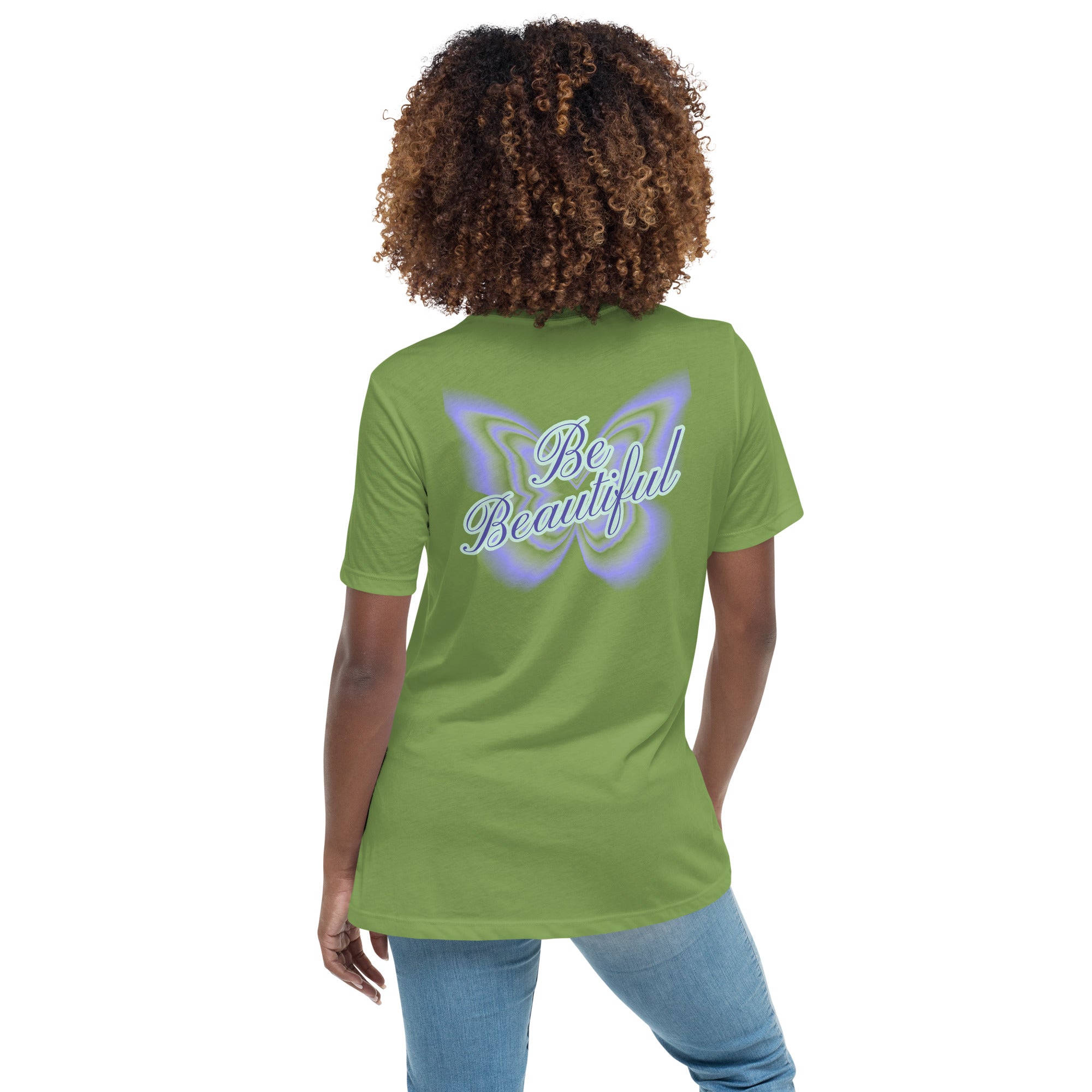 Vineyard Vibes Stay Positive Be Beautiful - Women's Relaxed T-Shirt