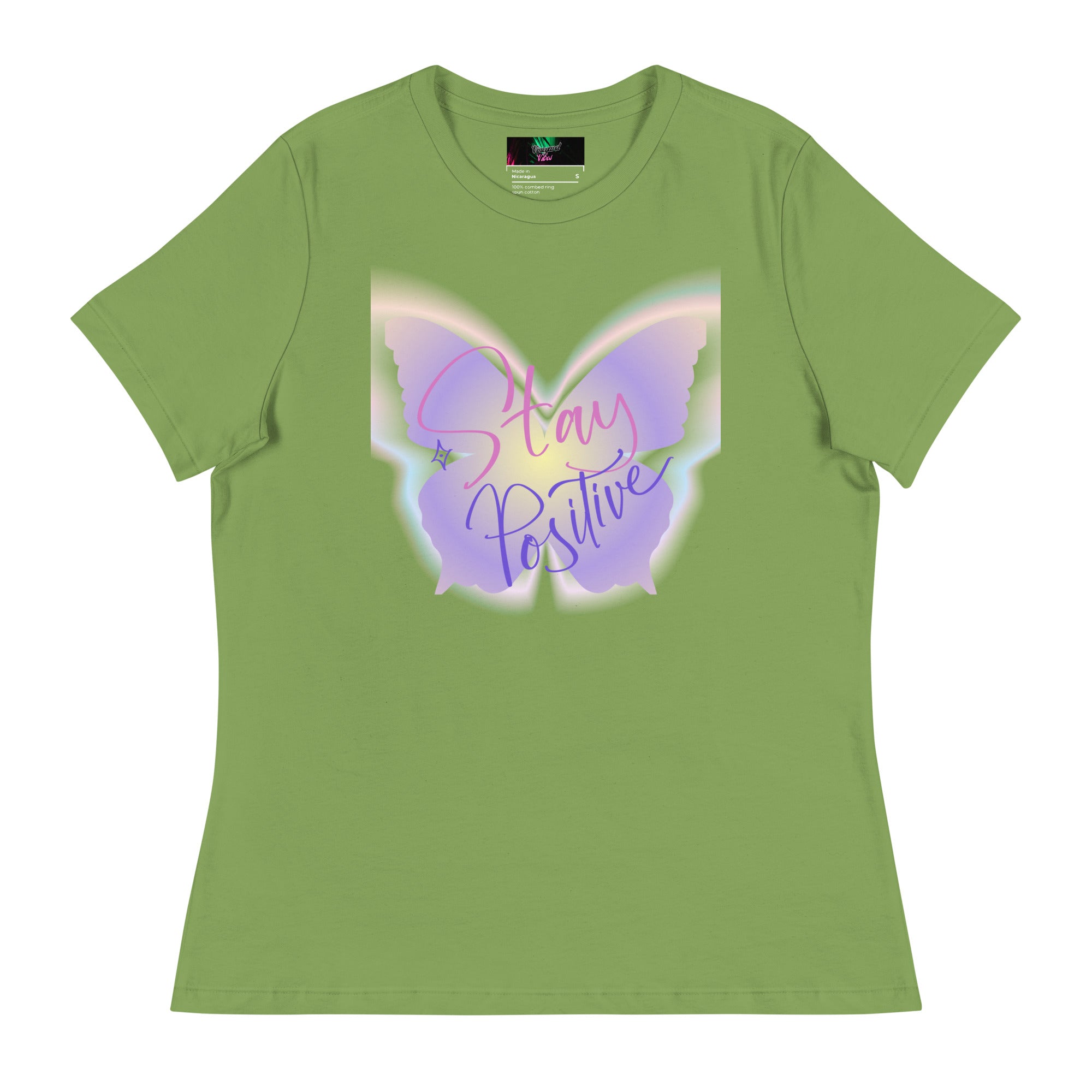 Vineyard Vibes Stay Positive Be Beautiful - Women's Relaxed T-Shirt