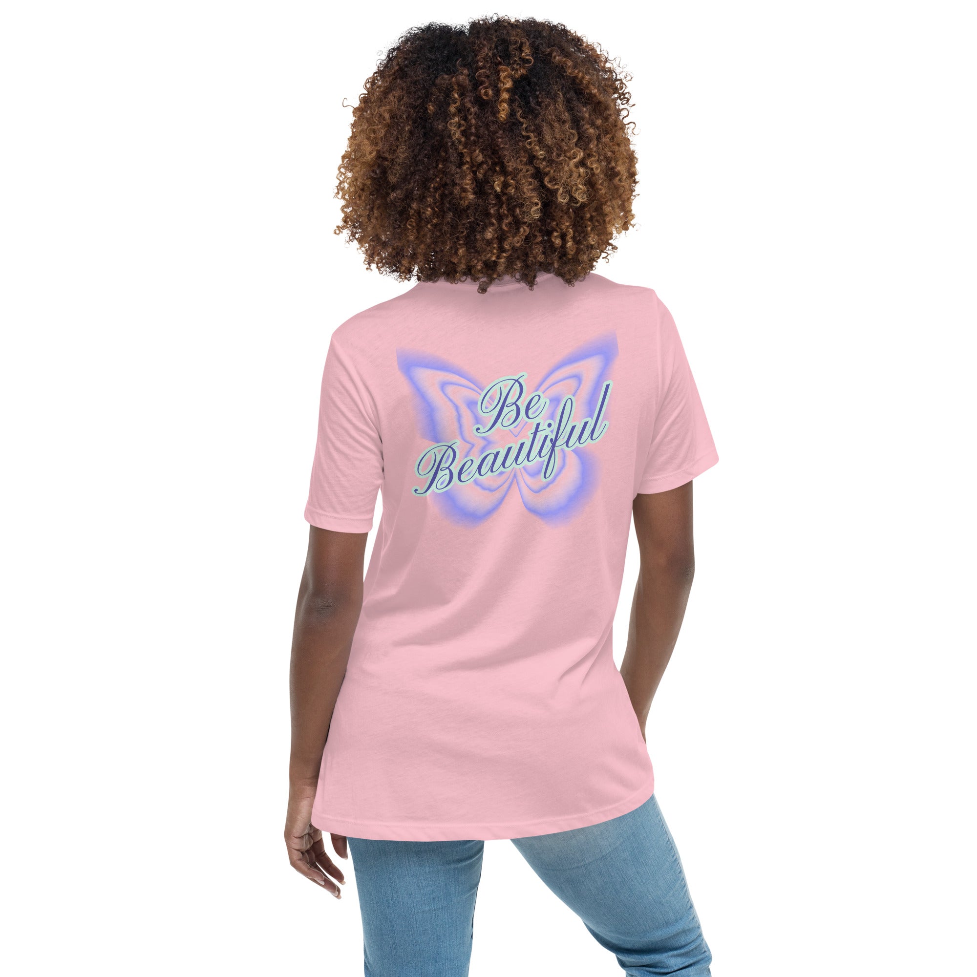 Vineyard Vibes Stay Positive Be Beautiful - Women's Relaxed T-Shirt