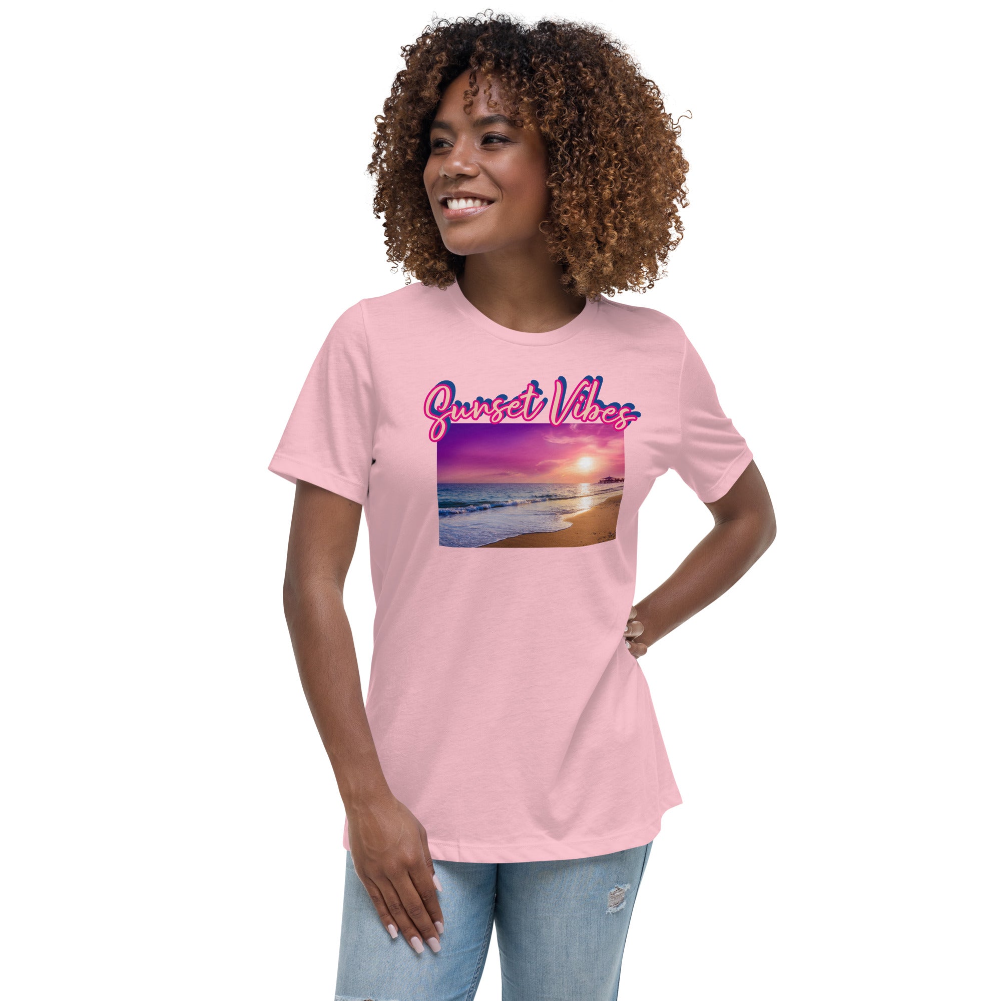 Sunset Vibes Purple - Women's Relaxed T-Shirt