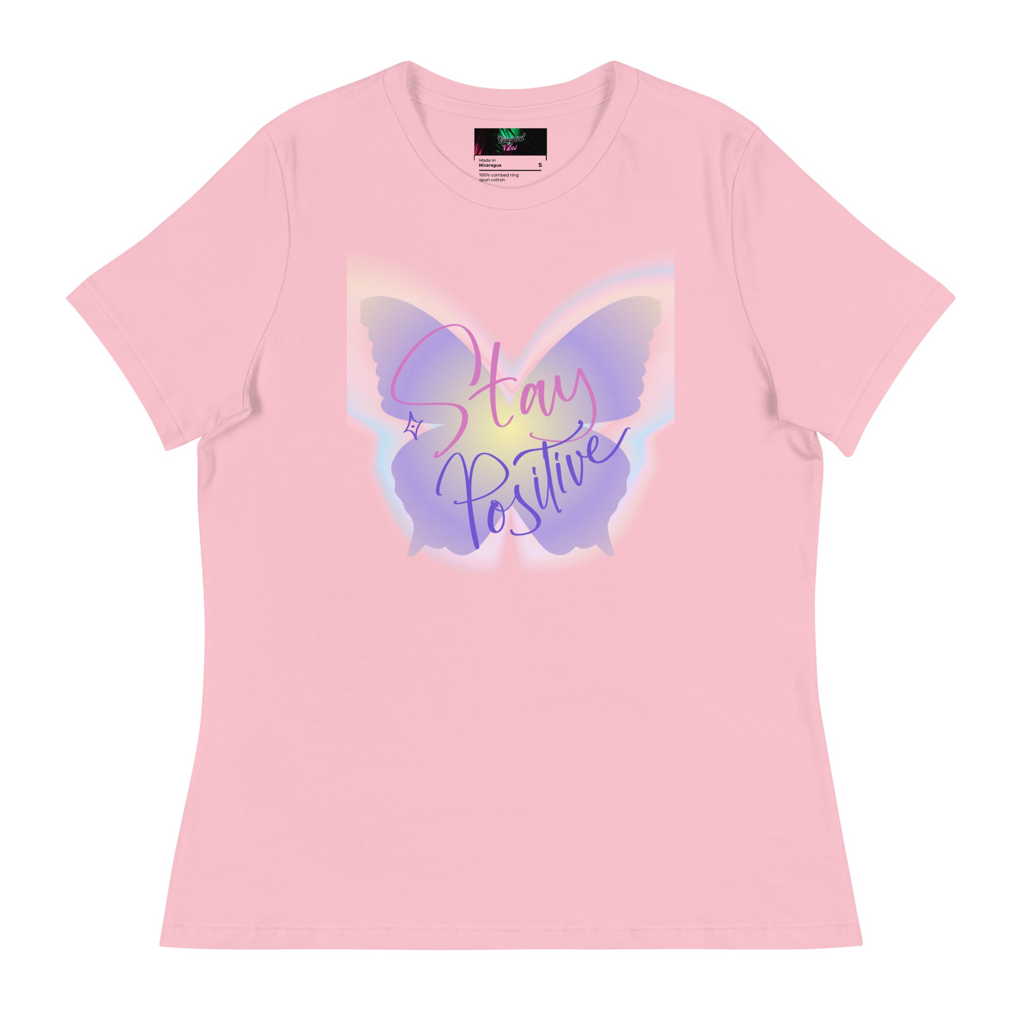 Vineyard Vibes Stay Positive Be Beautiful - Women's Relaxed T-Shirt