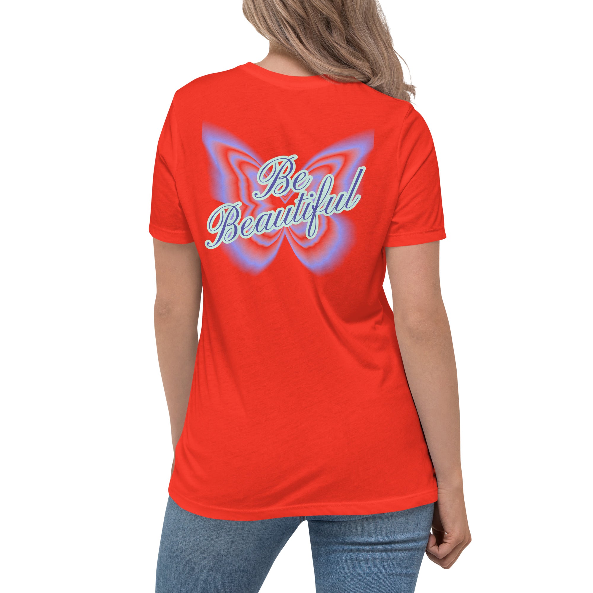 Vineyard Vibes Stay Positive Be Beautiful - Women's Relaxed T-Shirt