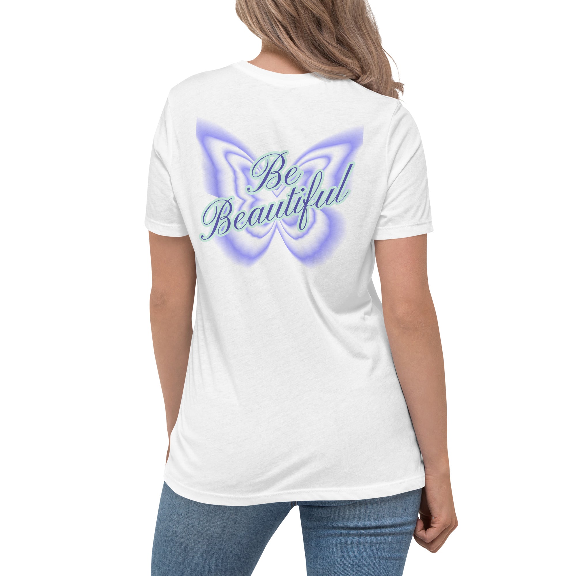 Vineyard Vibes Stay Positive Be Beautiful - Women's Relaxed T-Shirt