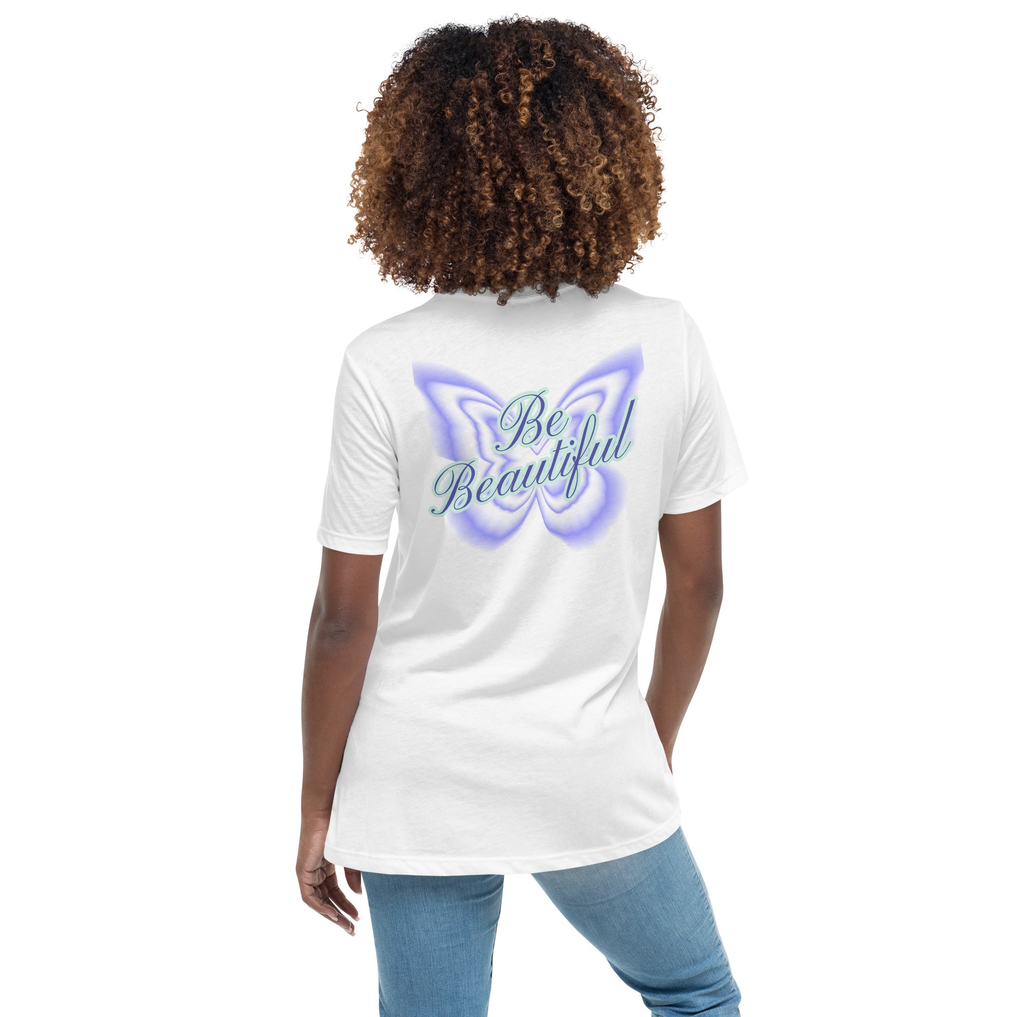 Vineyard Vibes Stay Positive Be Beautiful - Women's Relaxed T-Shirt