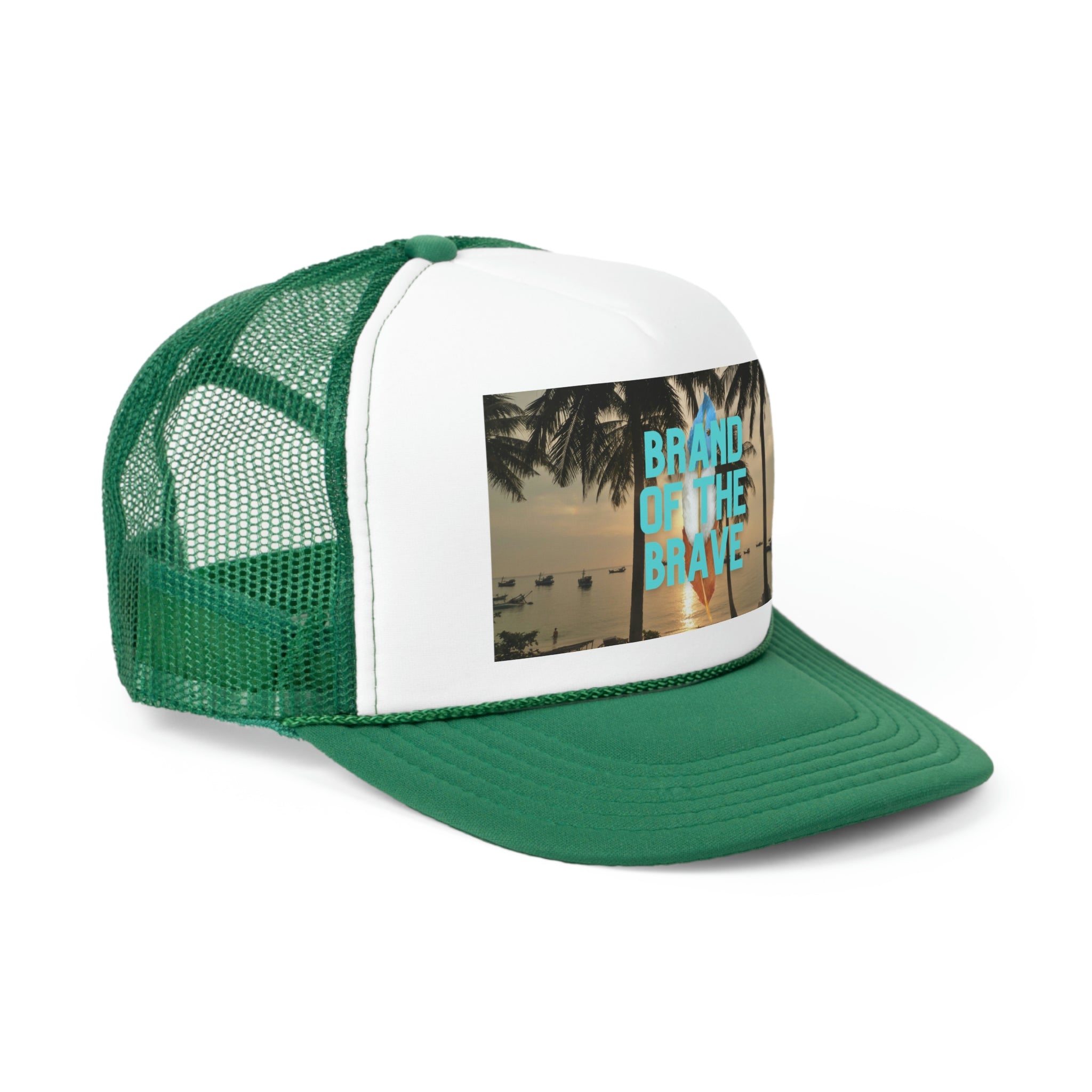 Rich Vibes Brand Of The Brave Beach Front Vibes  - Trucker Hat