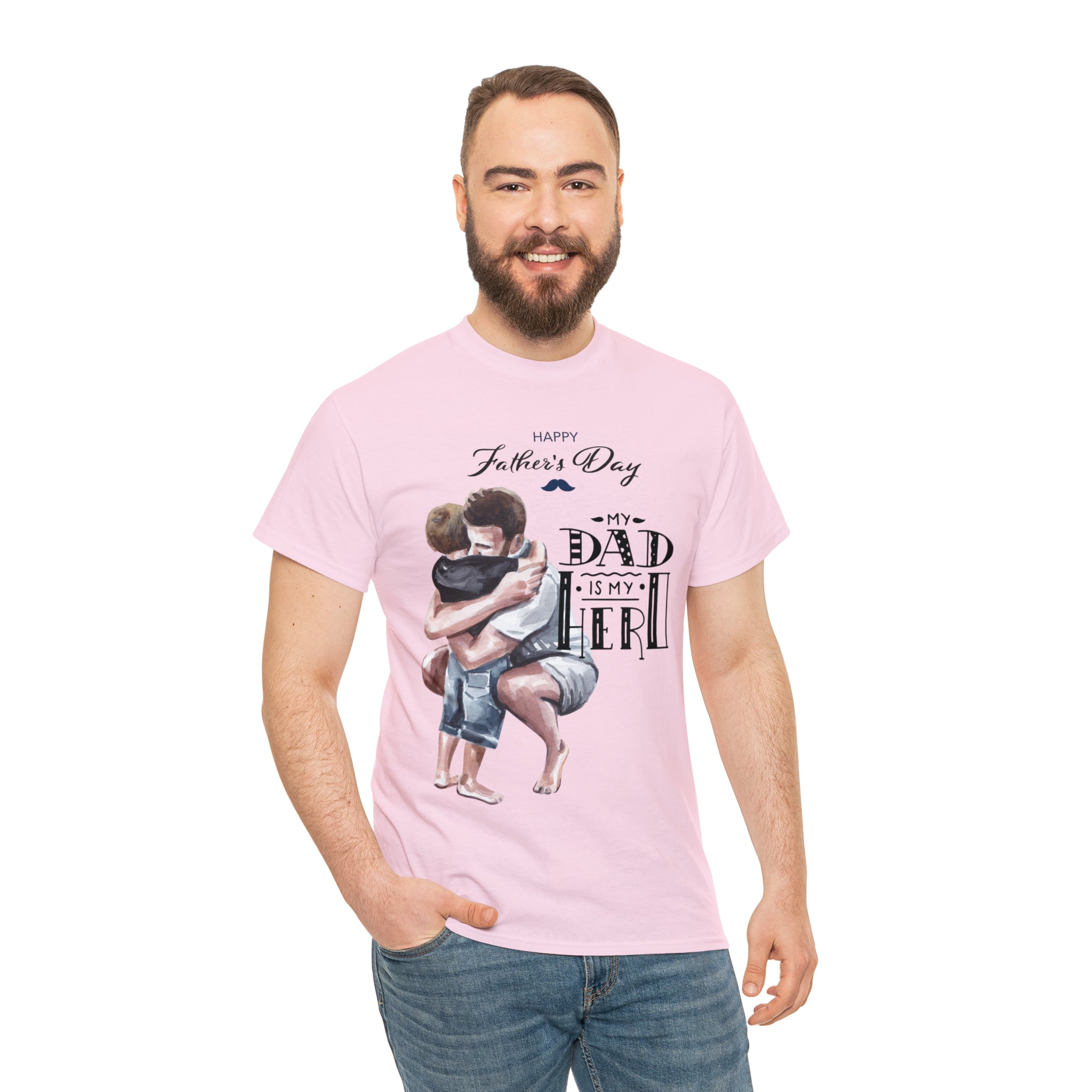 RV My Dad Is My Hero Authentic Signature Happy Father's Day  - Heavy T-Shirt