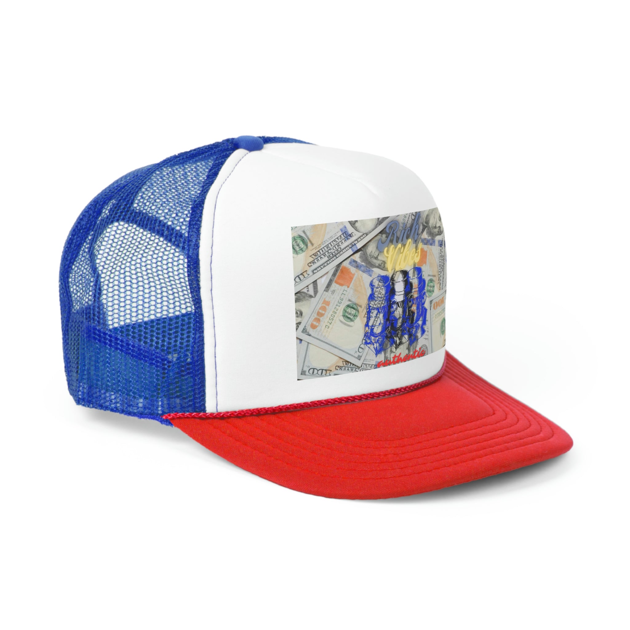 Rich Vibes Ape 3 Stack Benjamin - Trucker Hat