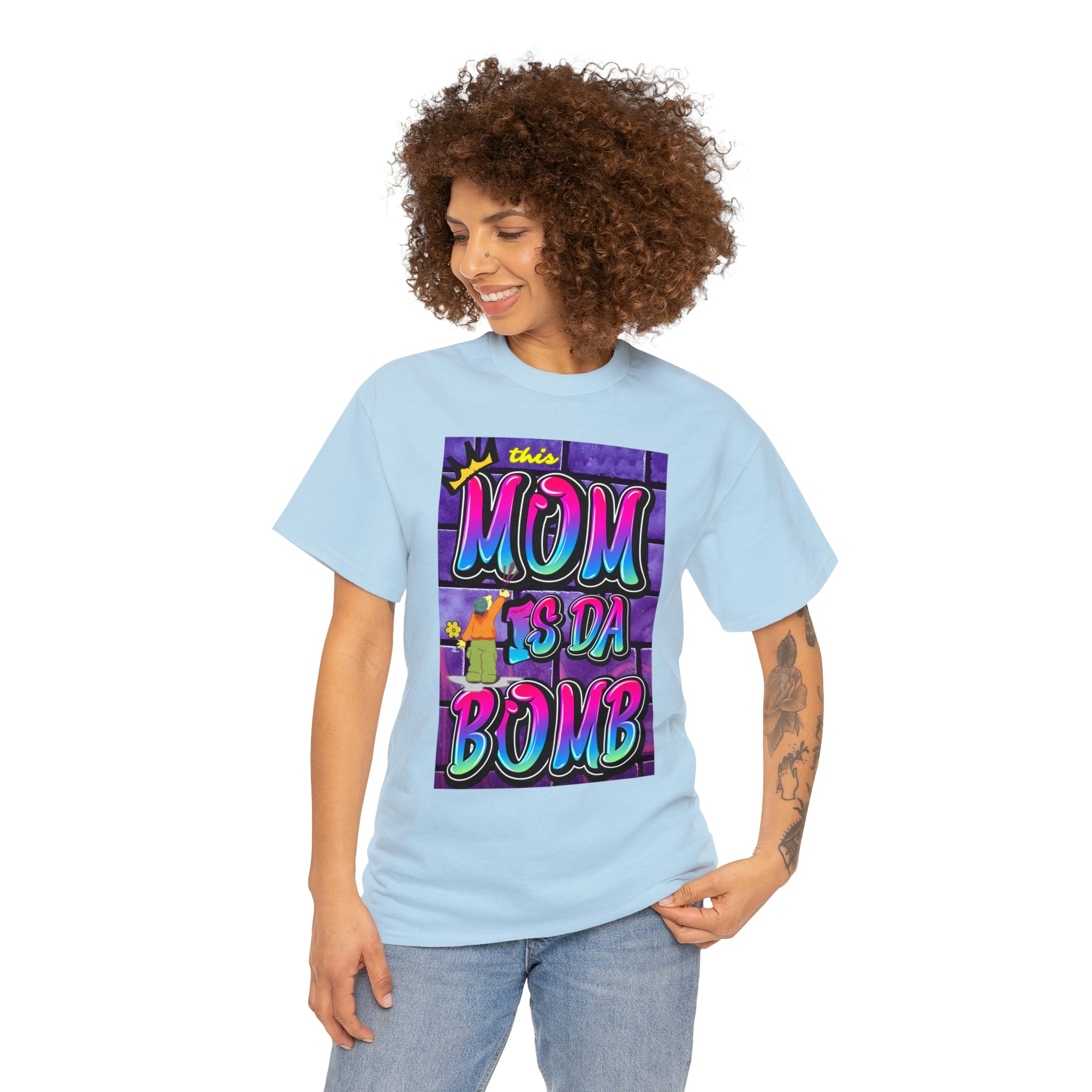 This MOM IS DA DOMB - 90s Retro - Heavy T-Shirt