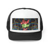 Rich Vibes Red Bubble Print Skulls Black - Trucker Hat