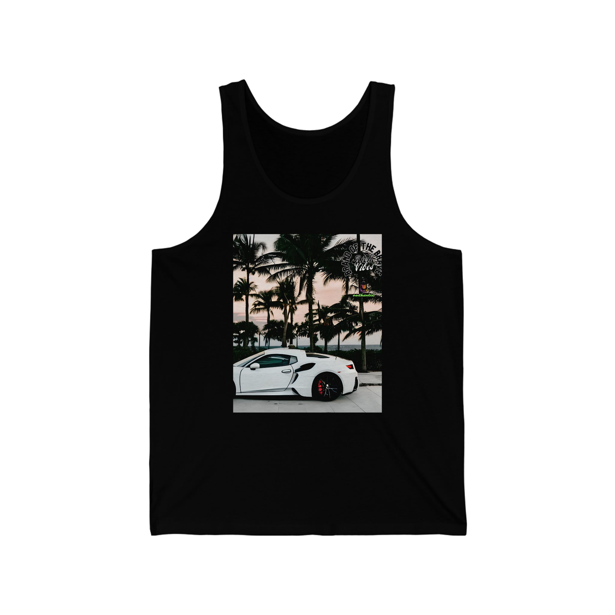 Rich Vibes Windy Palms White Motor Sport - Jersey Tank