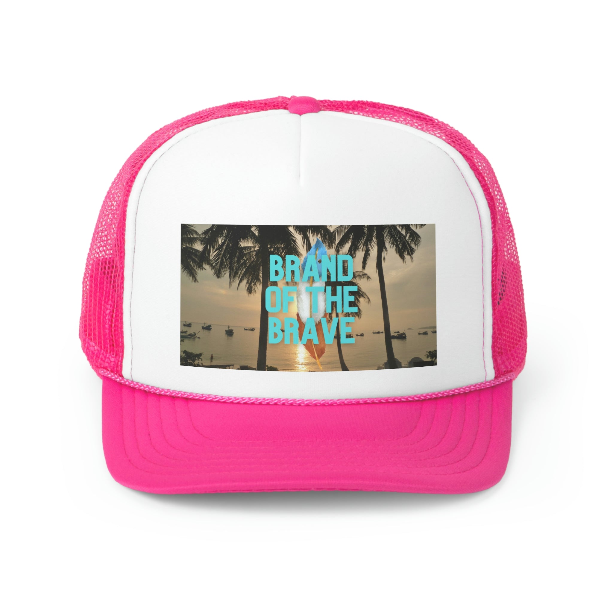 Rich Vibes Brand Of The Brave Beach Front Vibes  - Trucker Hat