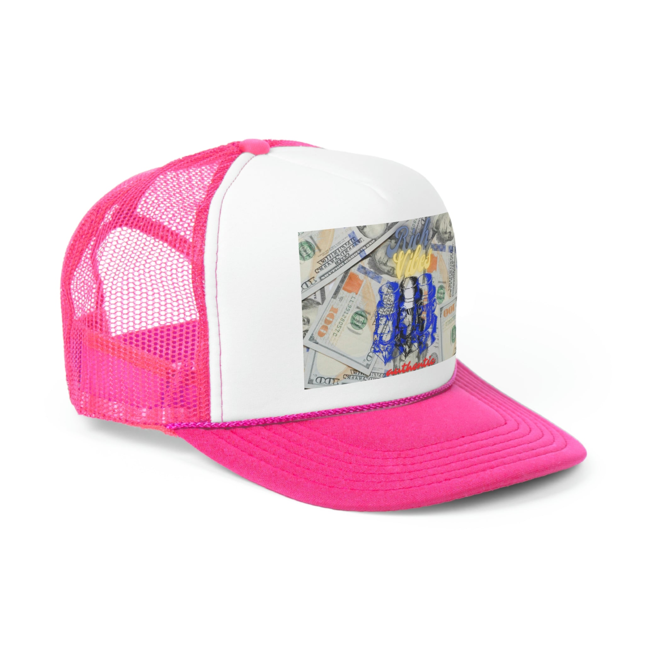 Rich Vibes Ape 3 Stack Benjamin - Trucker Hat