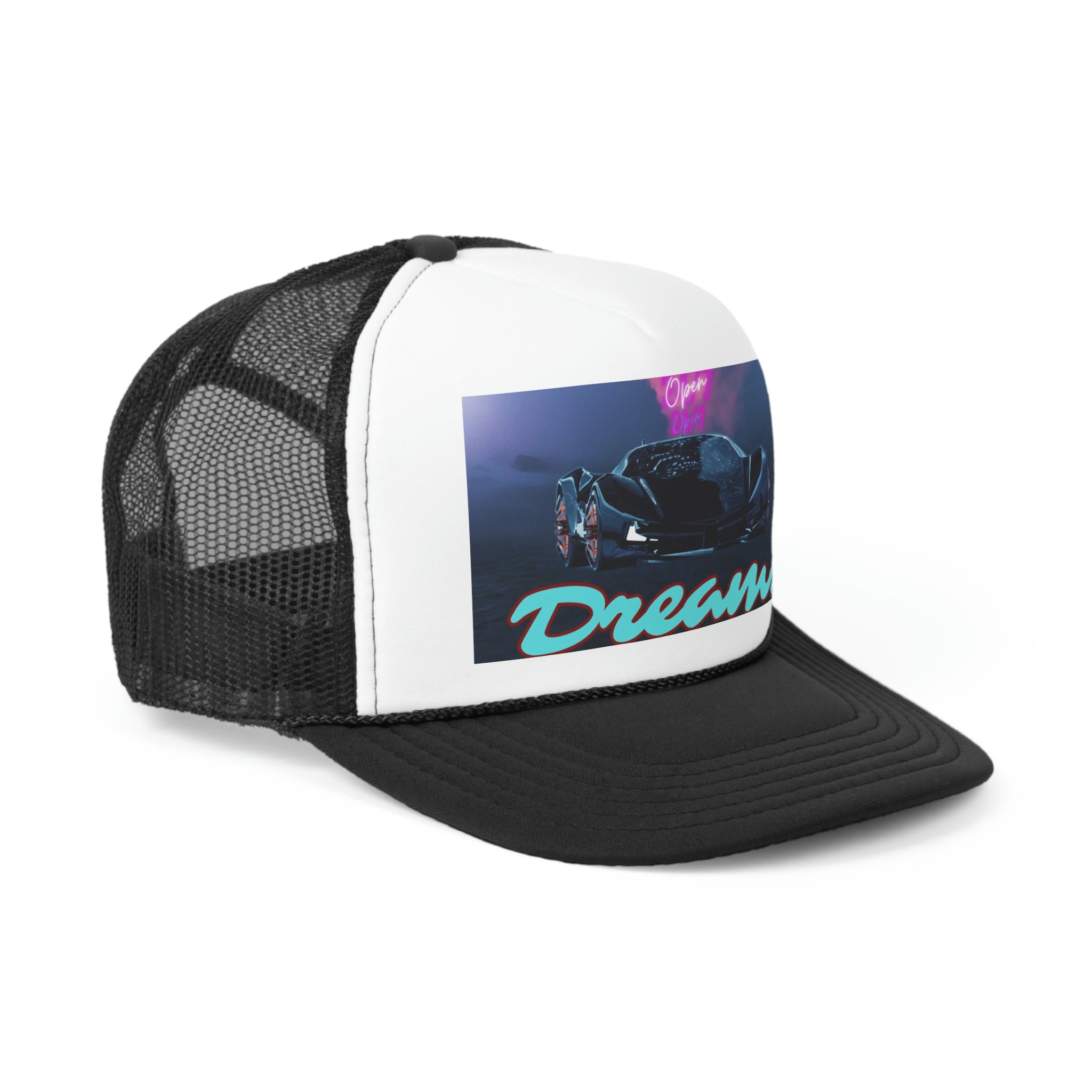 Rich Vibes Big Blue Dreams Wide Miami Black - Trucker Hat