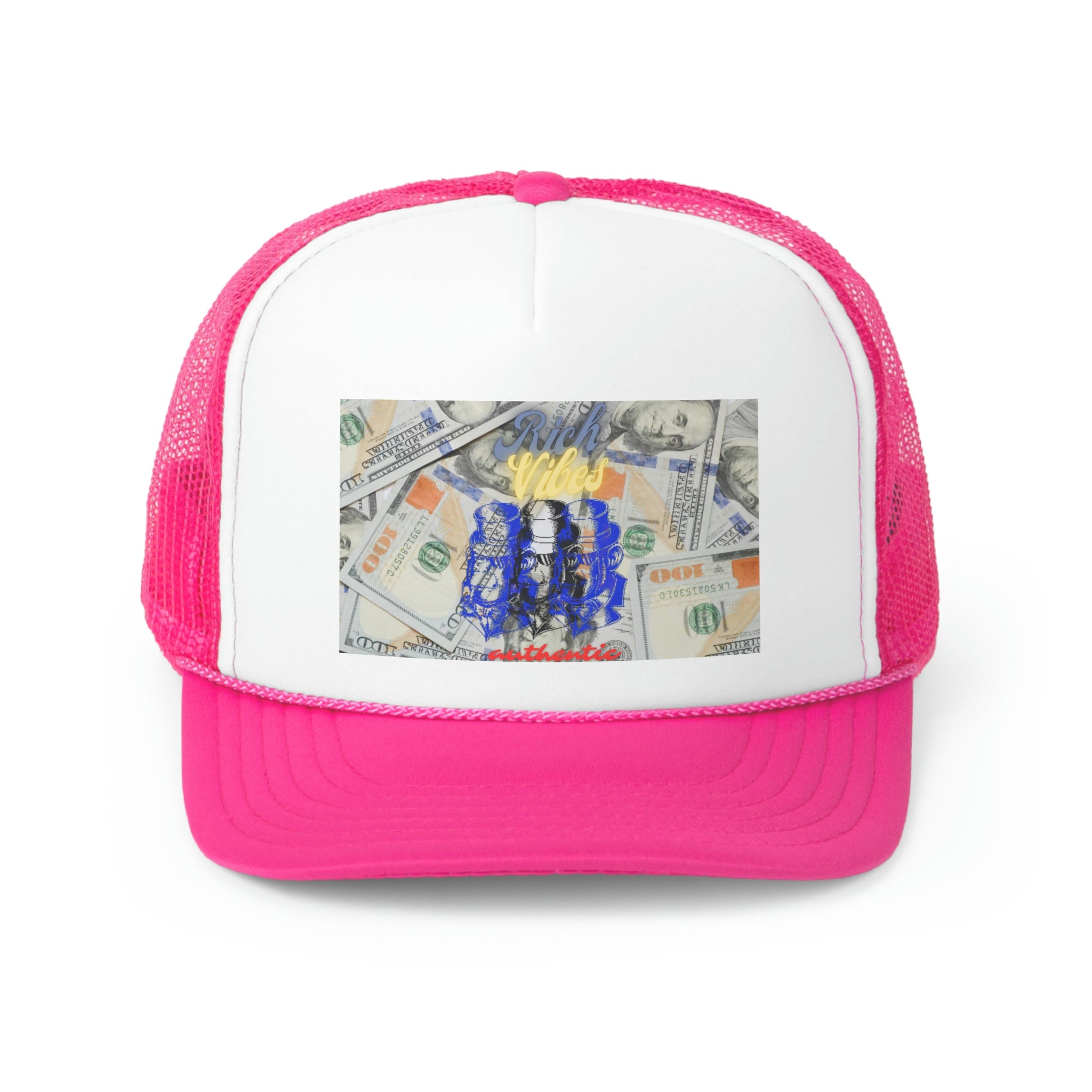Rich Vibes Ape 3 Stack Benjamin - Trucker Hat