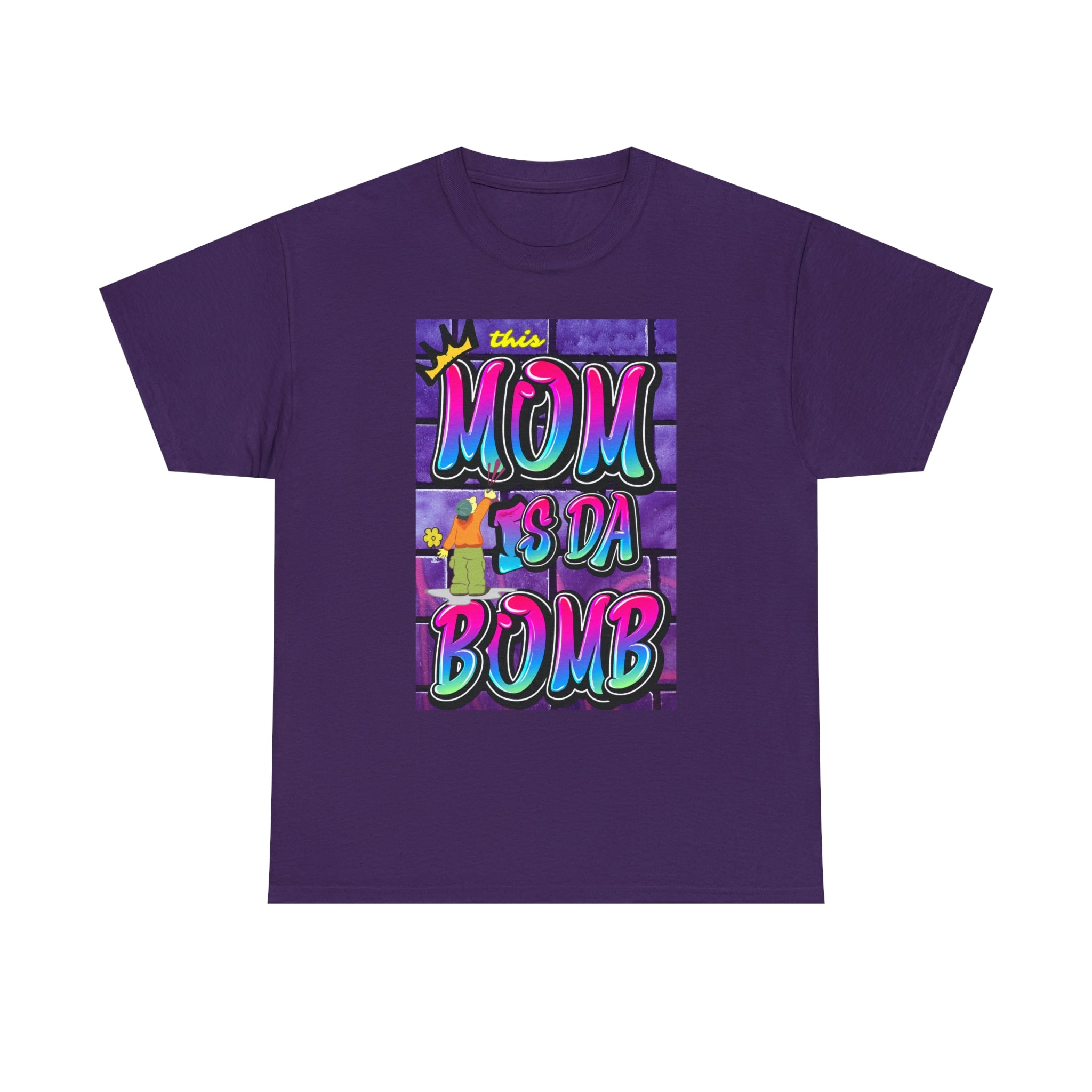 This MOM IS DA DOMB - 90s Retro - Heavy T-Shirt