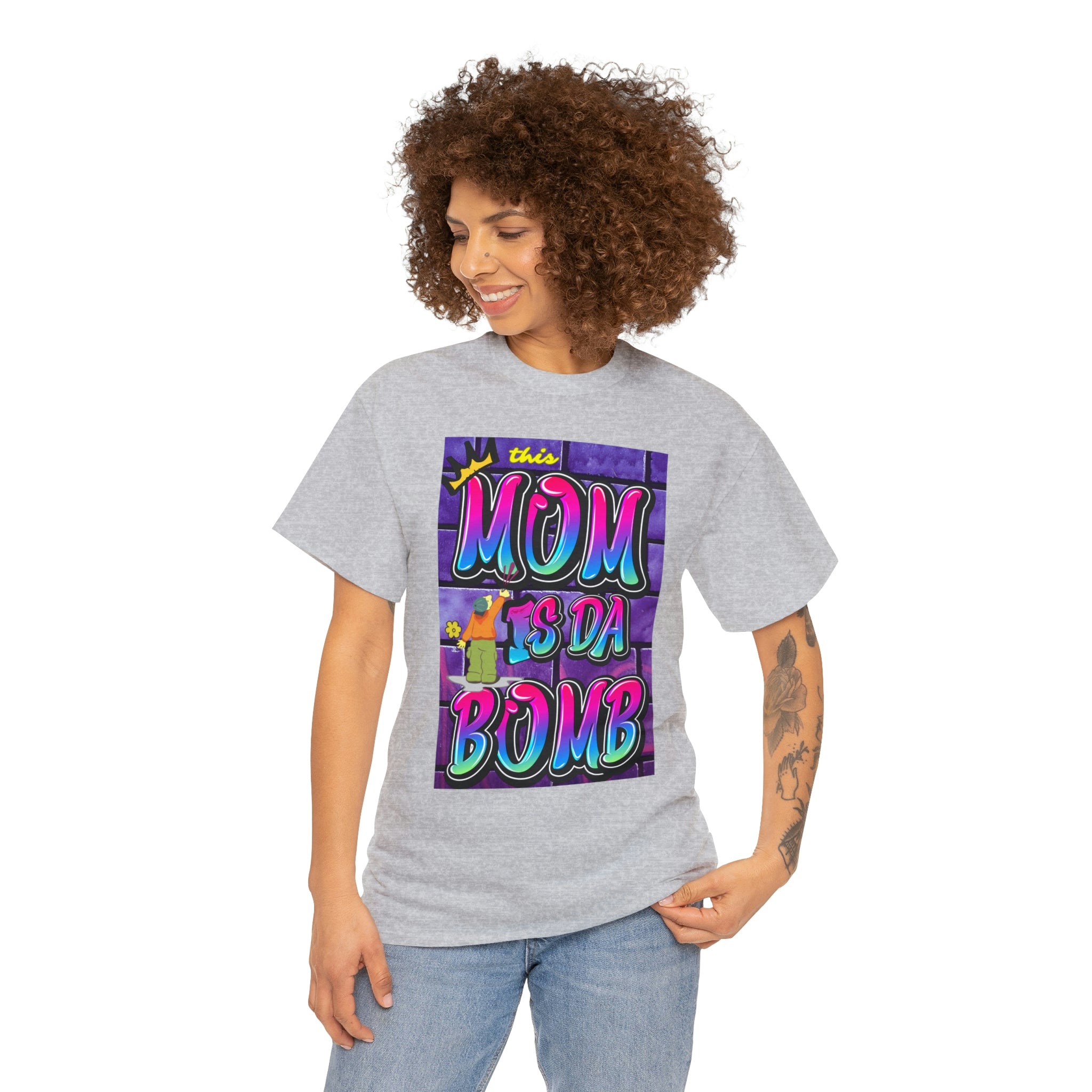 This MOM IS DA DOMB - 90s Retro - Heavy T-Shirt