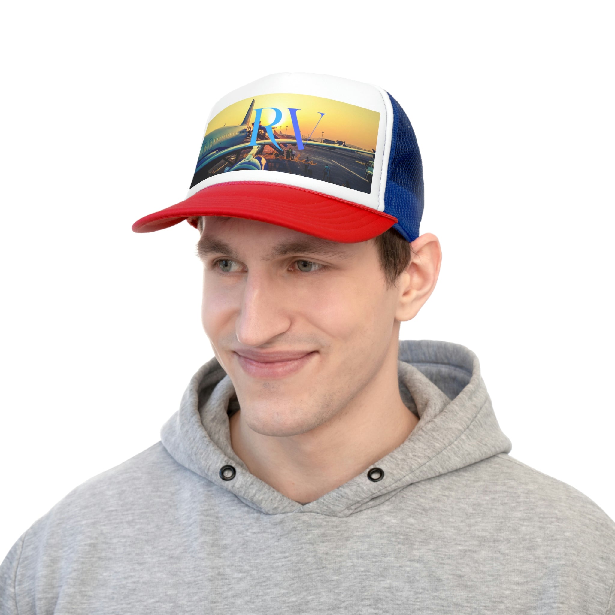 Rich Vibes Golden Sunset Plane Arrival - Trucker Hat