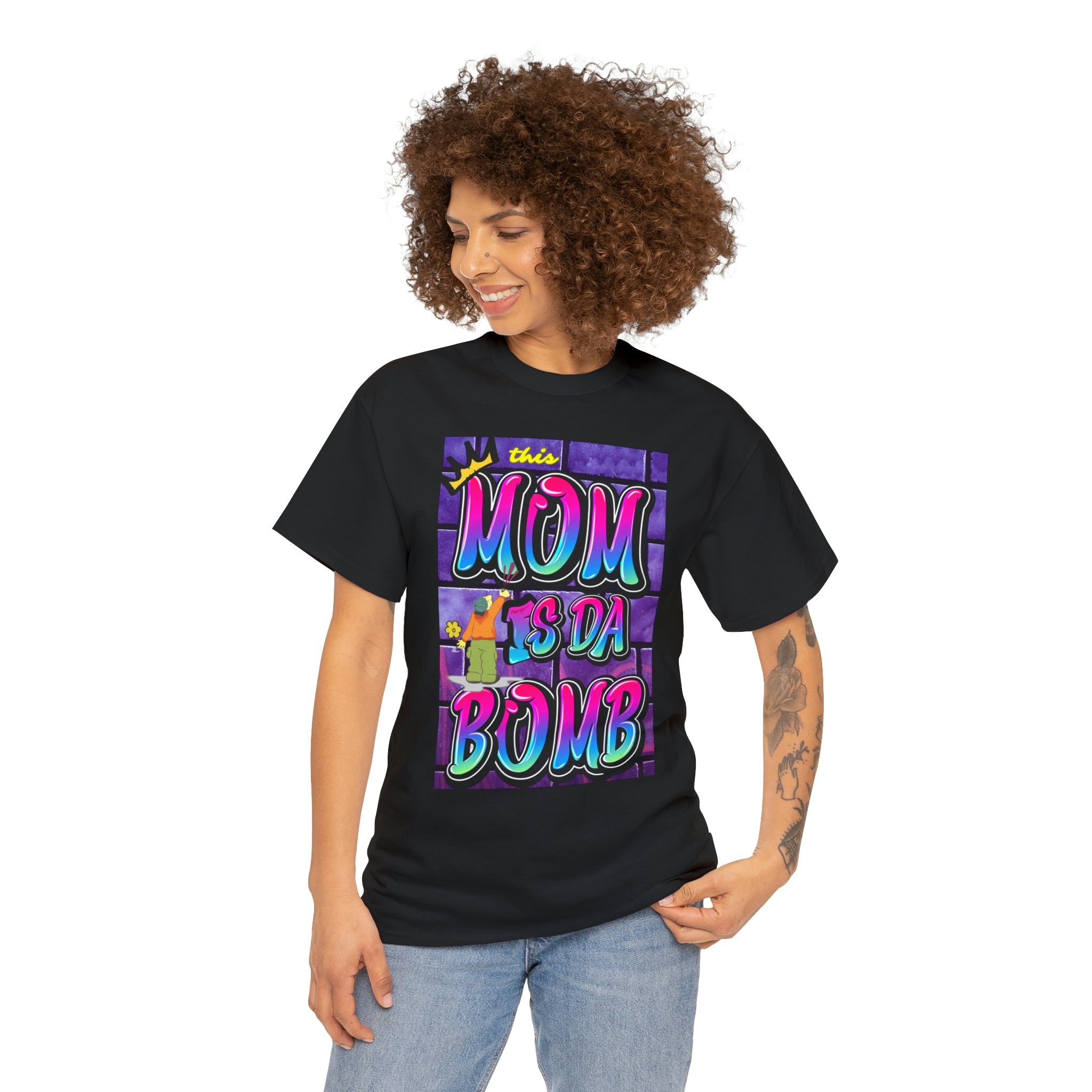 This MOM IS DA DOMB - 90s Retro - Heavy T-Shirt
