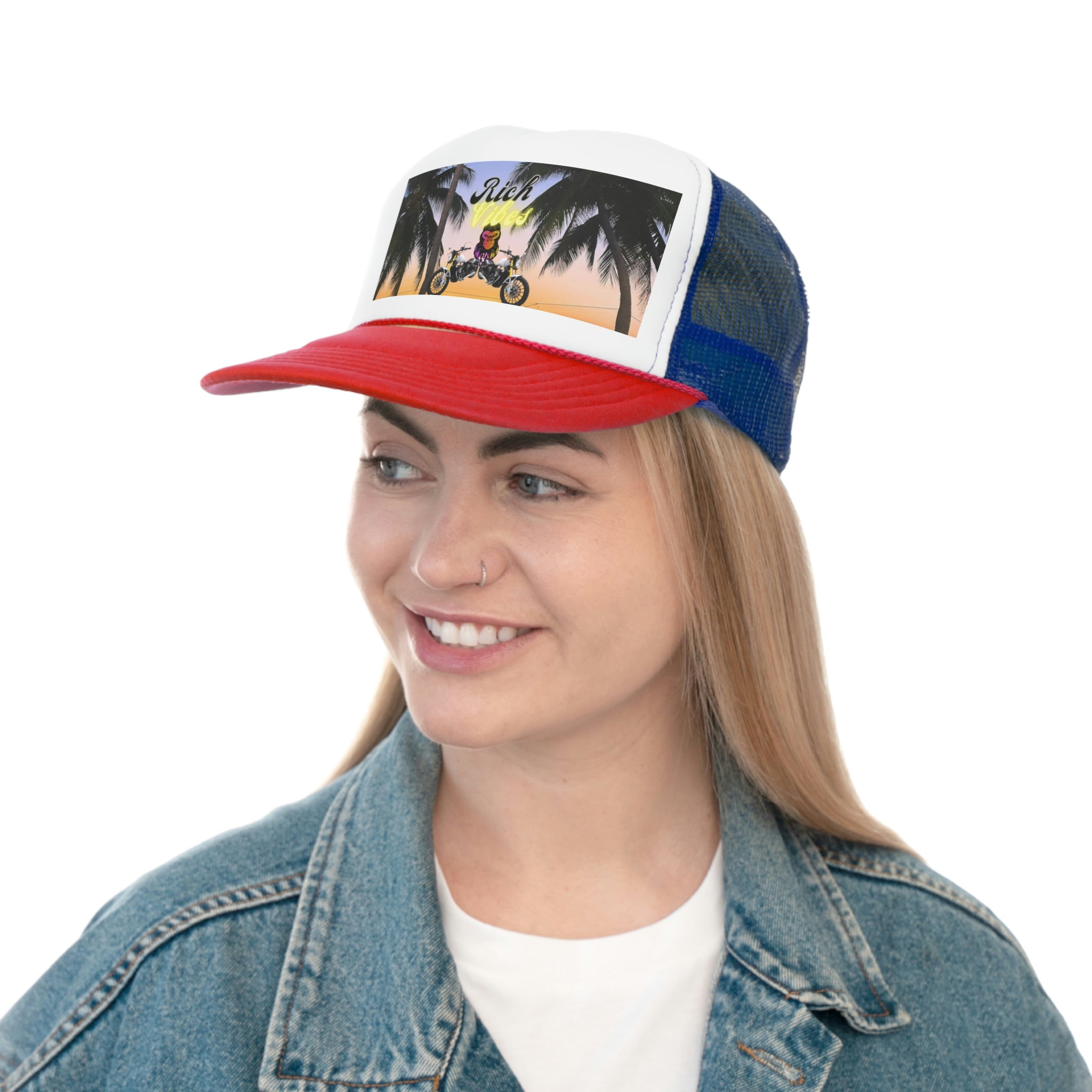 Rich Vibes Bike Life Astro Sunset  - Trucker Hat