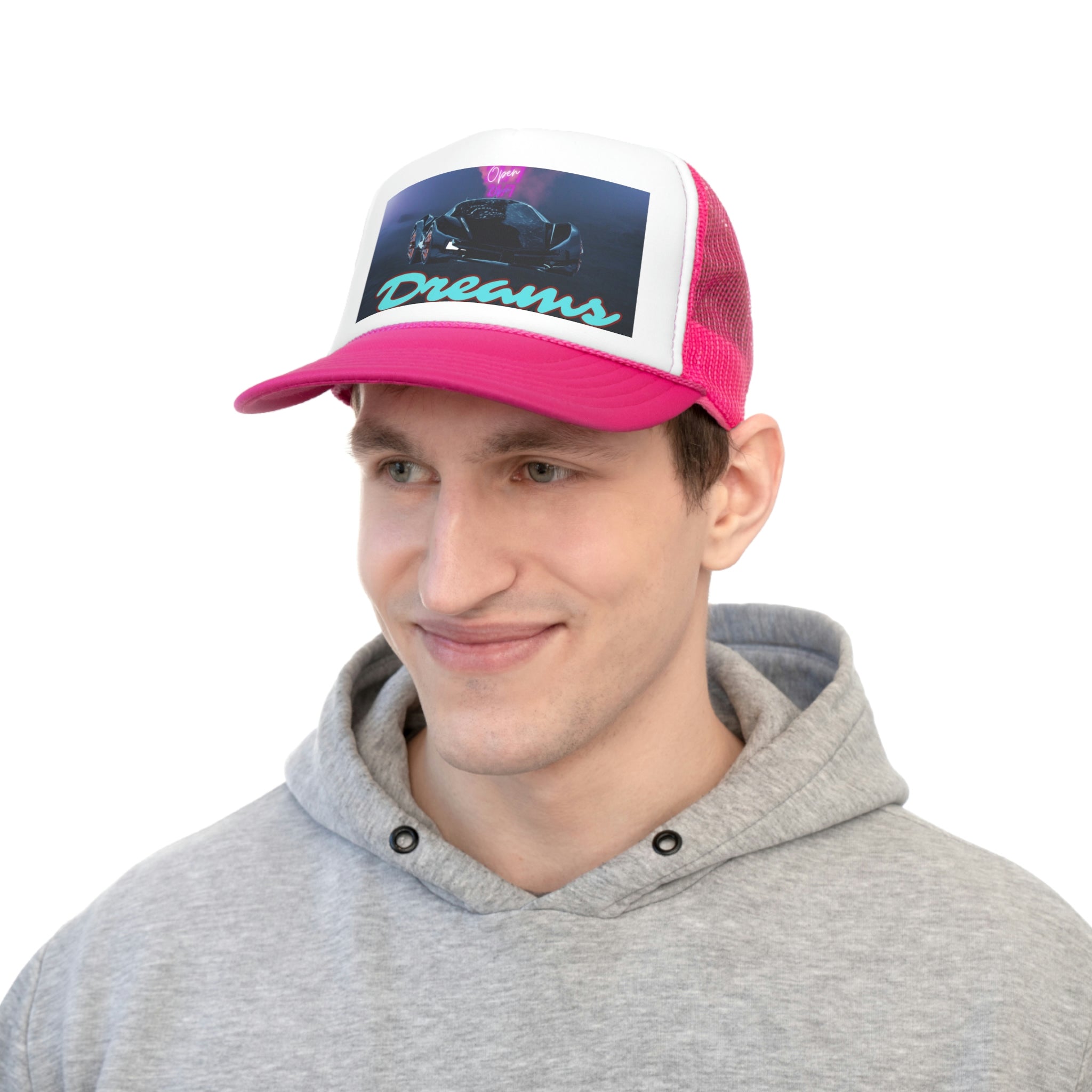 Rich Vibes Big Blue Dreams Wide Miami Black - Trucker Hat