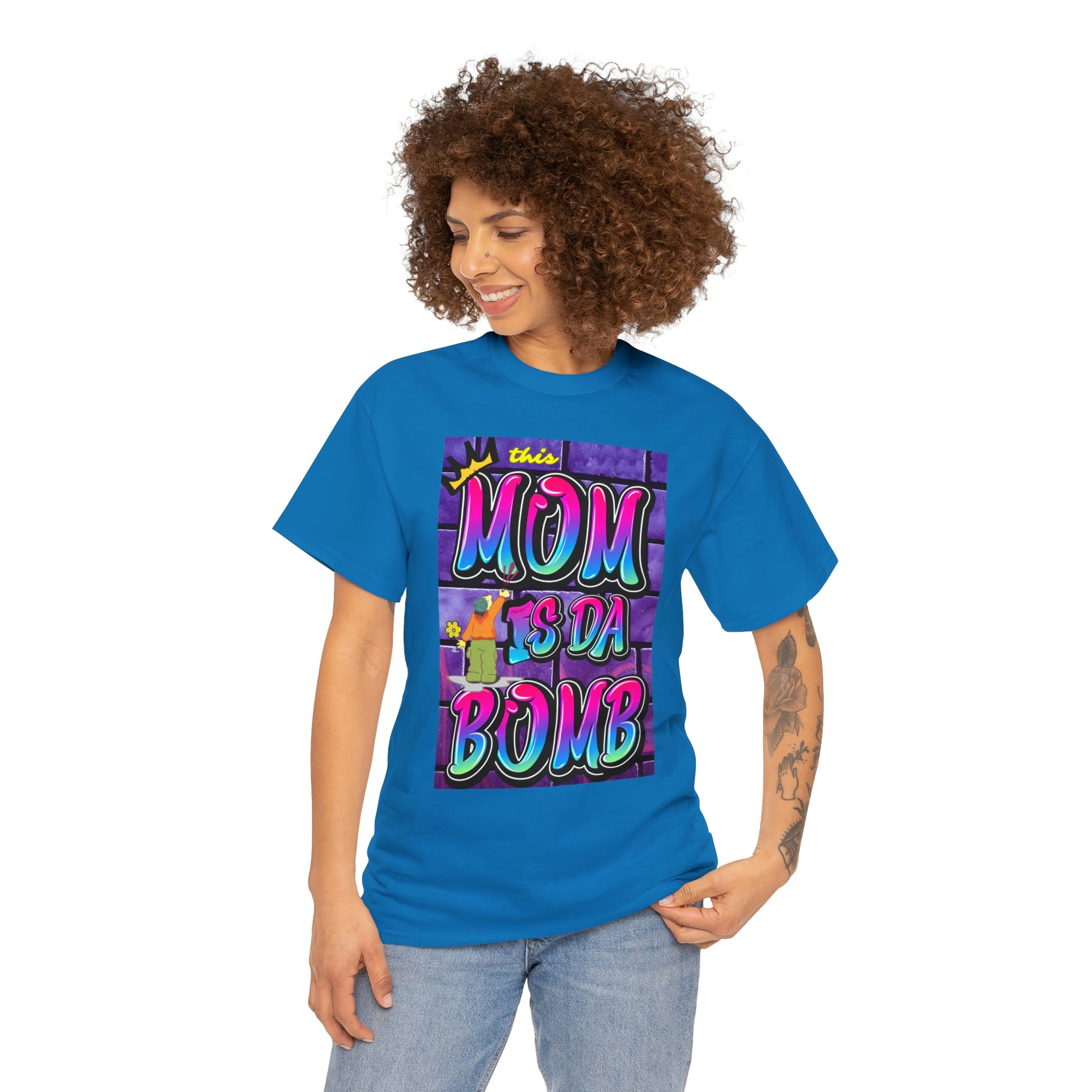 This MOM IS DA DOMB - 90s Retro - Heavy T-Shirt