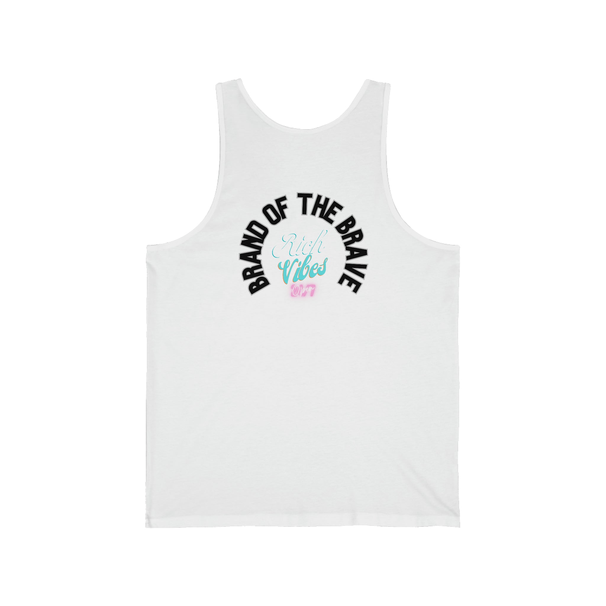 Rich Vibes White Ferrari Shopping District - Jersey Tank