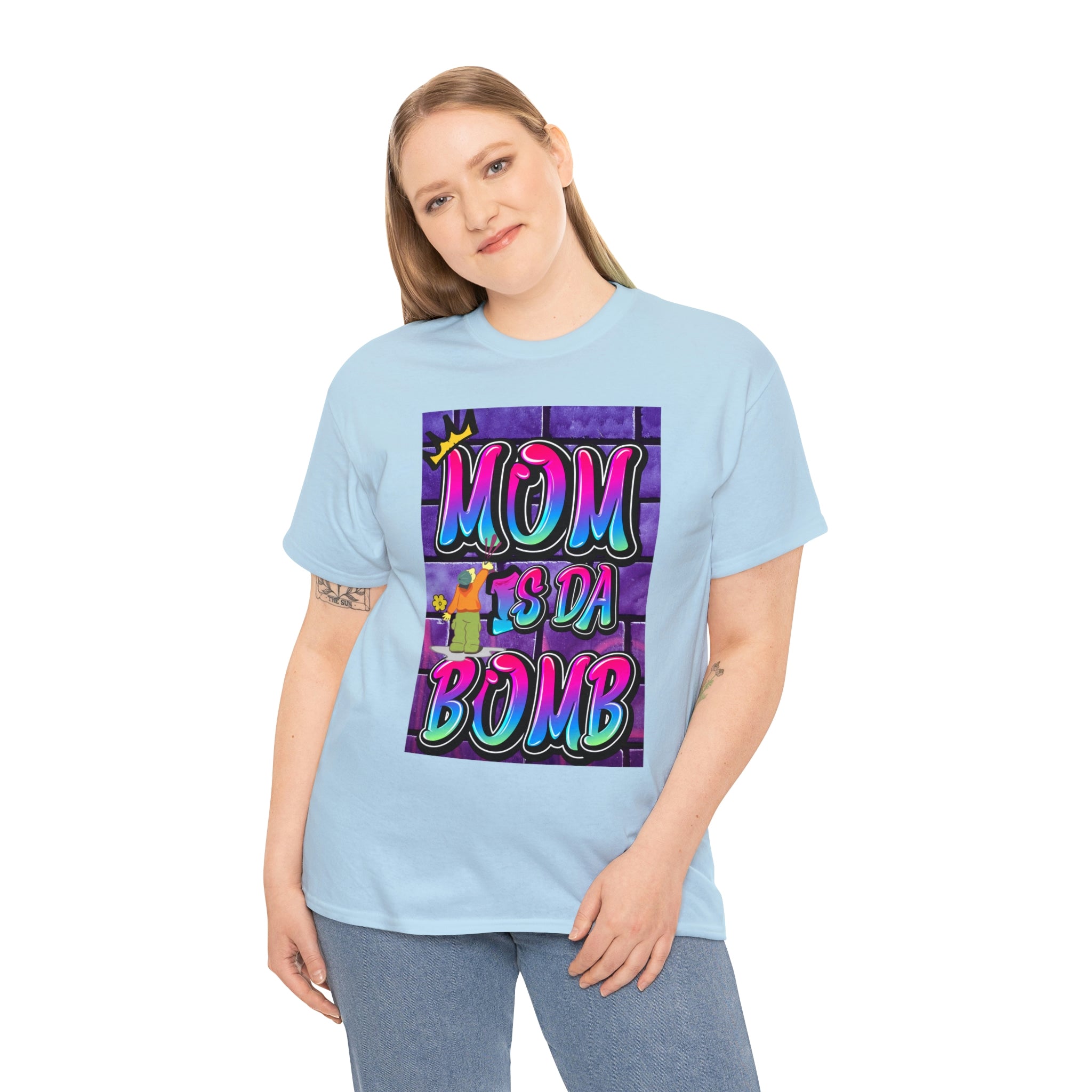 MOM IS DA DOMB - 90s Retro - Heavy T-Shirt
