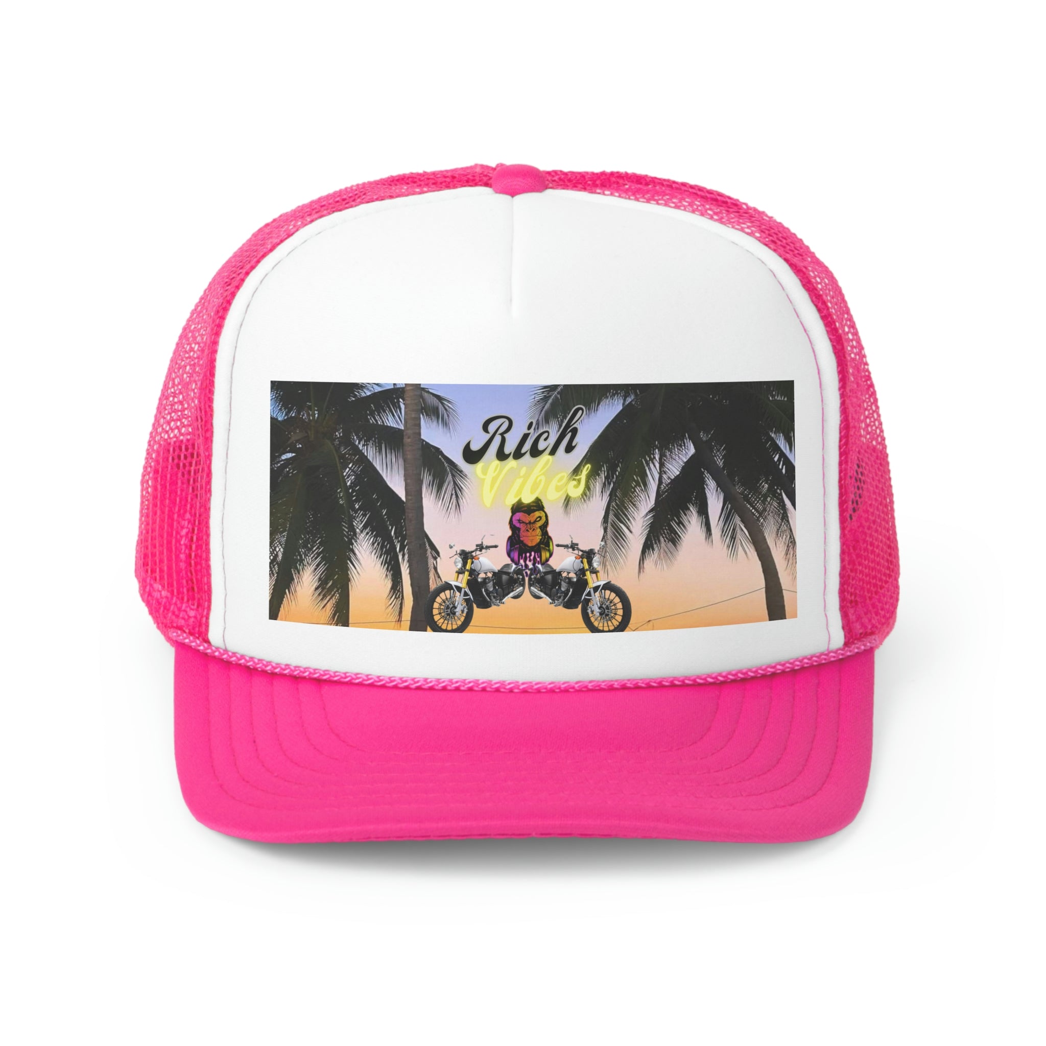Rich Vibes Bike Life Astro Sunset  - Trucker Hat
