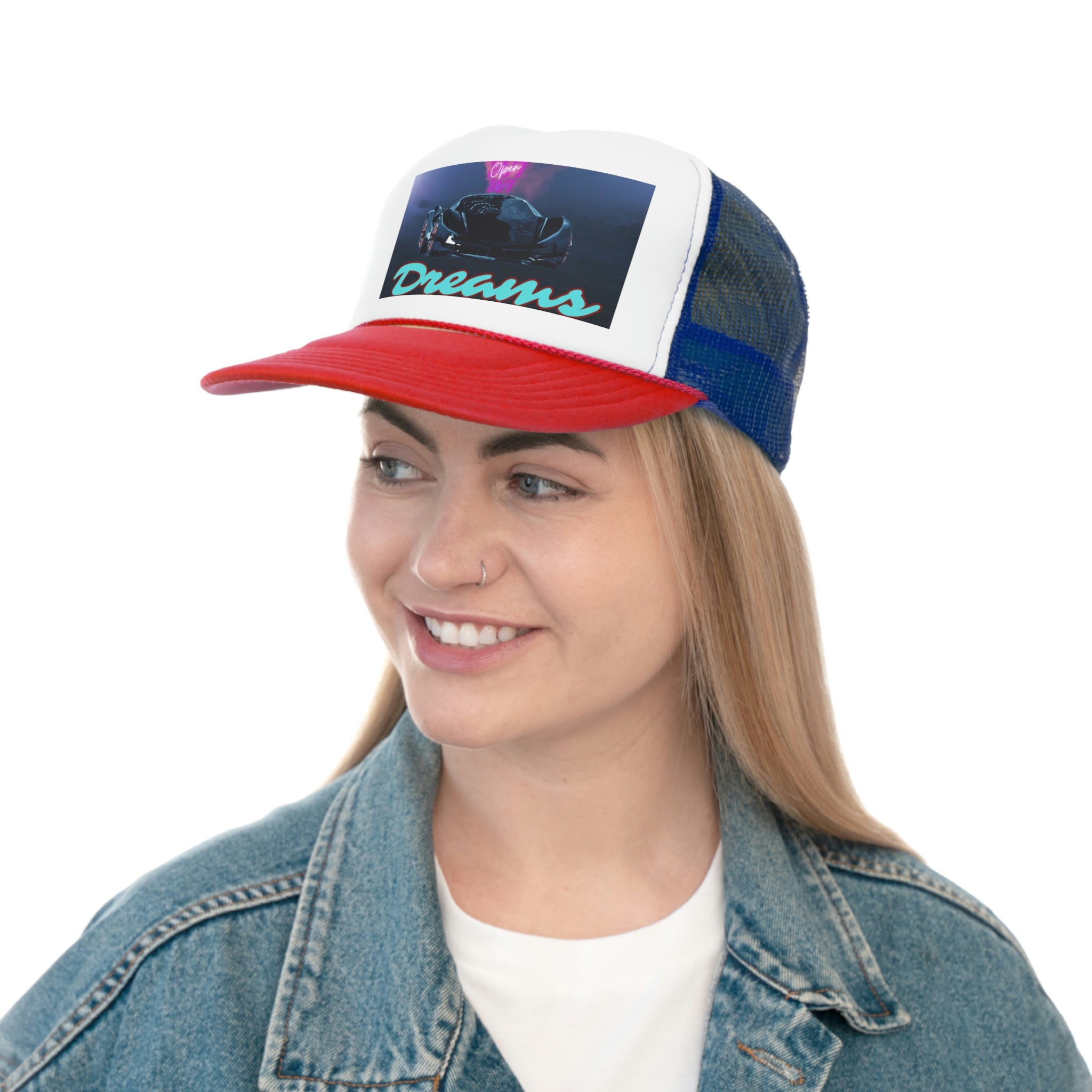 Rich Vibes Big Blue Dreams Wide Miami Black - Trucker Hat