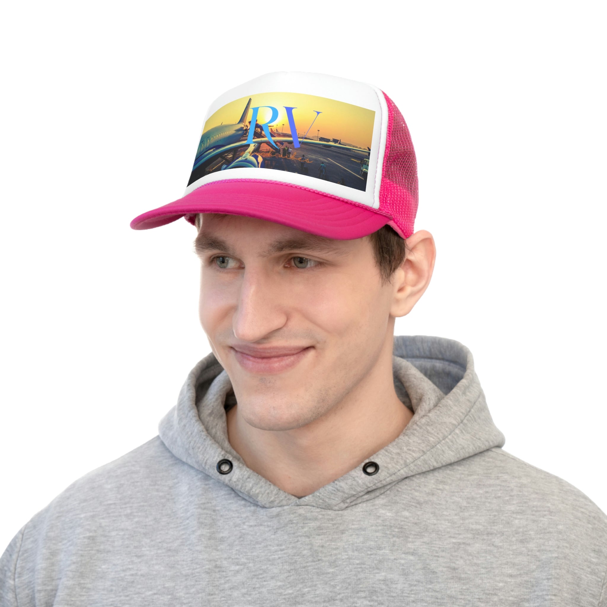 Rich Vibes Golden Sunset Plane Arrival - Trucker Hat