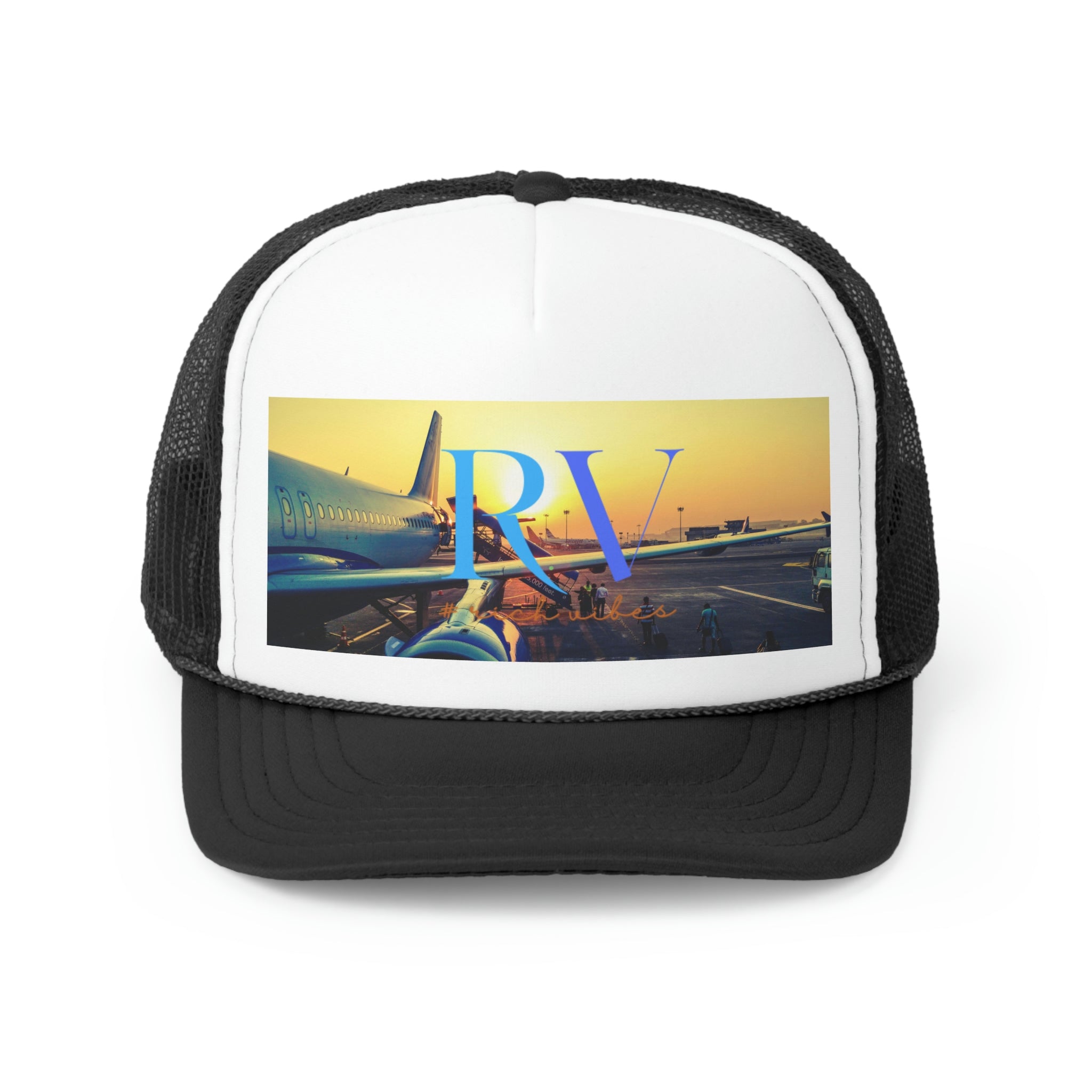 Rich Vibes Golden Sunset Plane Arrival - Trucker Hat