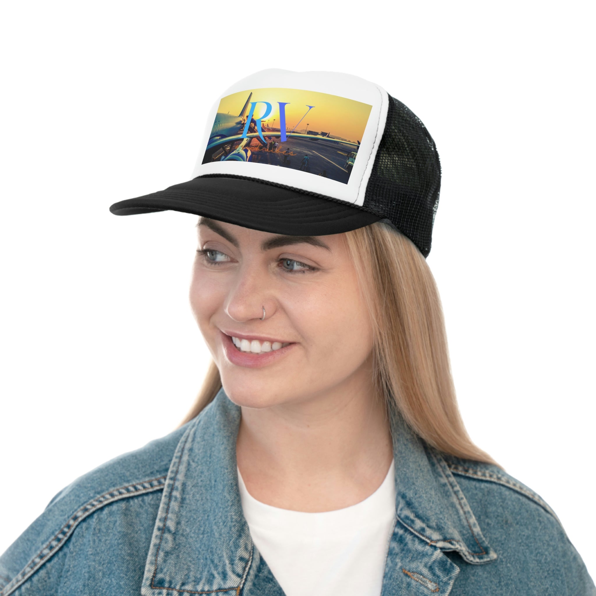 Rich Vibes Golden Sunset Plane Arrival - Trucker Hat