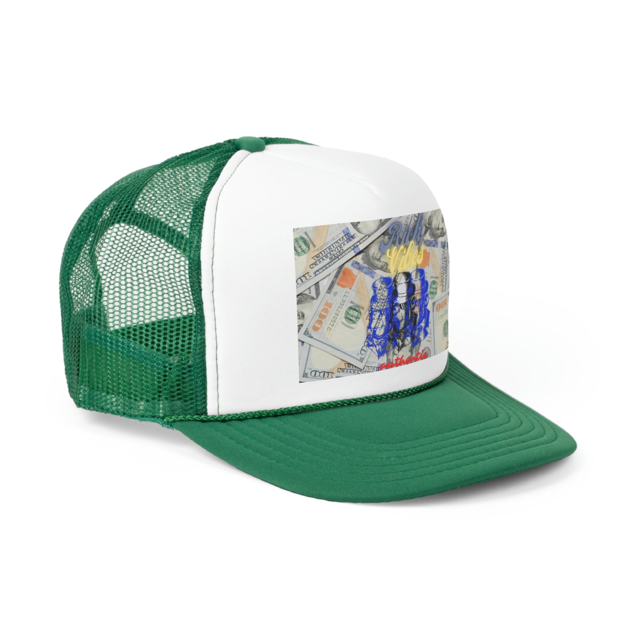 Rich Vibes Ape 3 Stack Benjamin - Trucker Hat