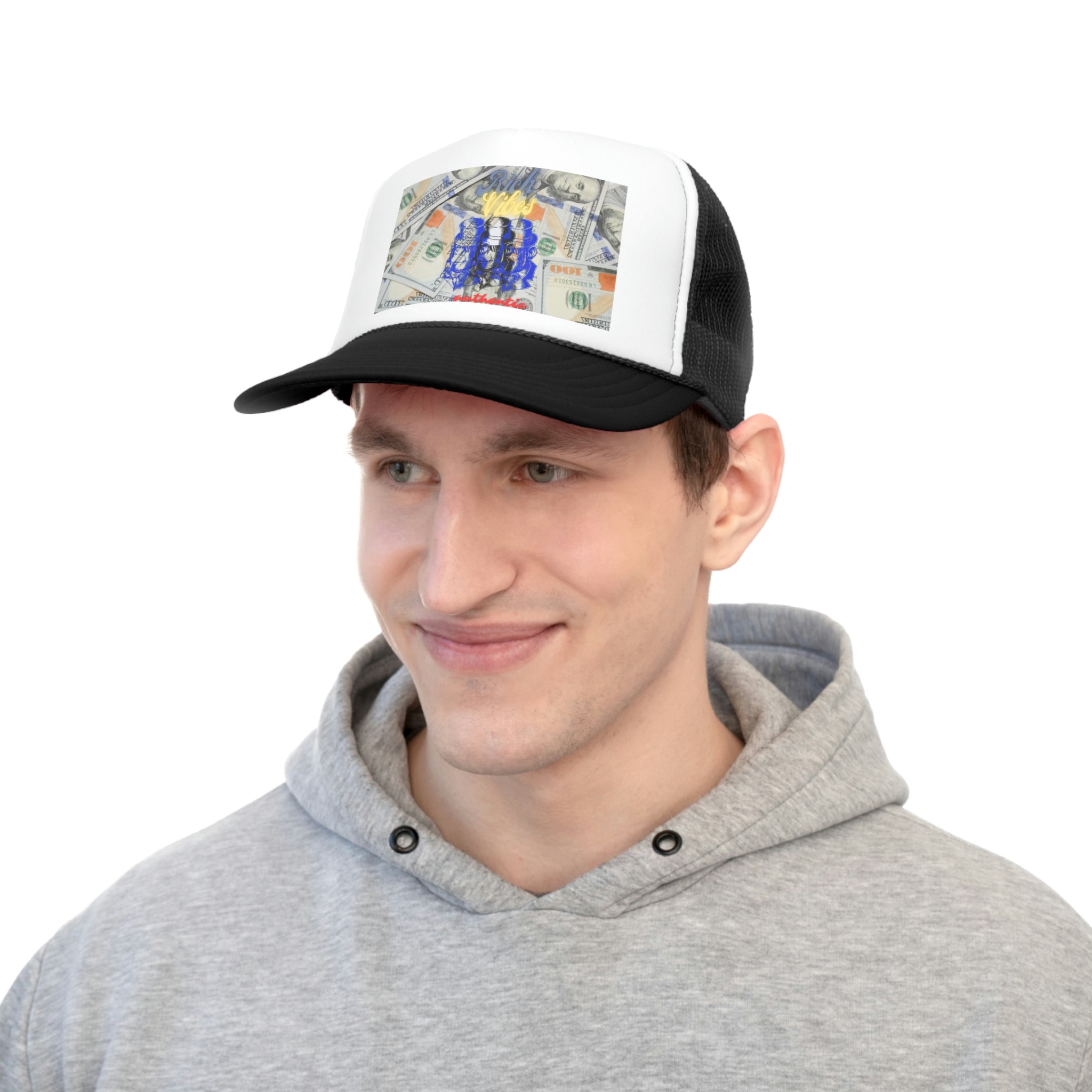 Rich Vibes Ape 3 Stack Benjamin - Trucker Hat
