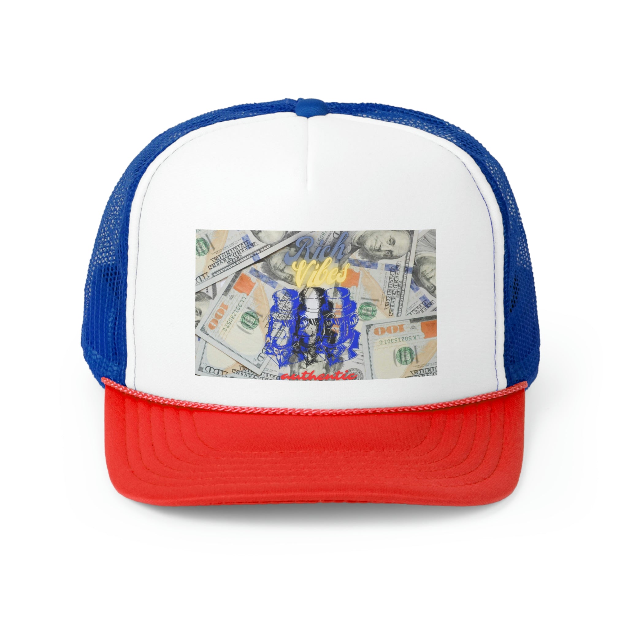 Rich Vibes Ape 3 Stack Benjamin - Trucker Hat