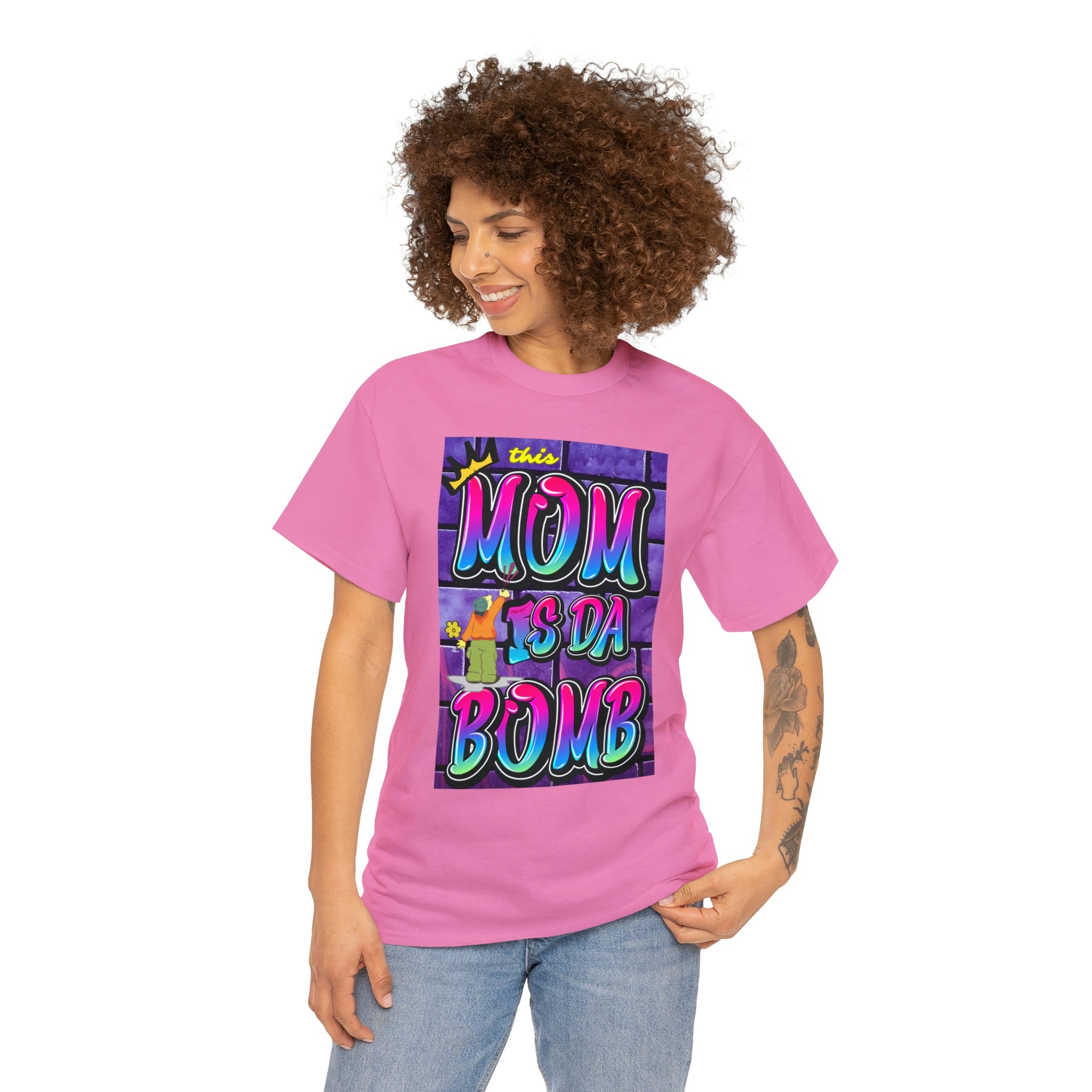 This MOM IS DA DOMB - 90s Retro - Heavy T-Shirt