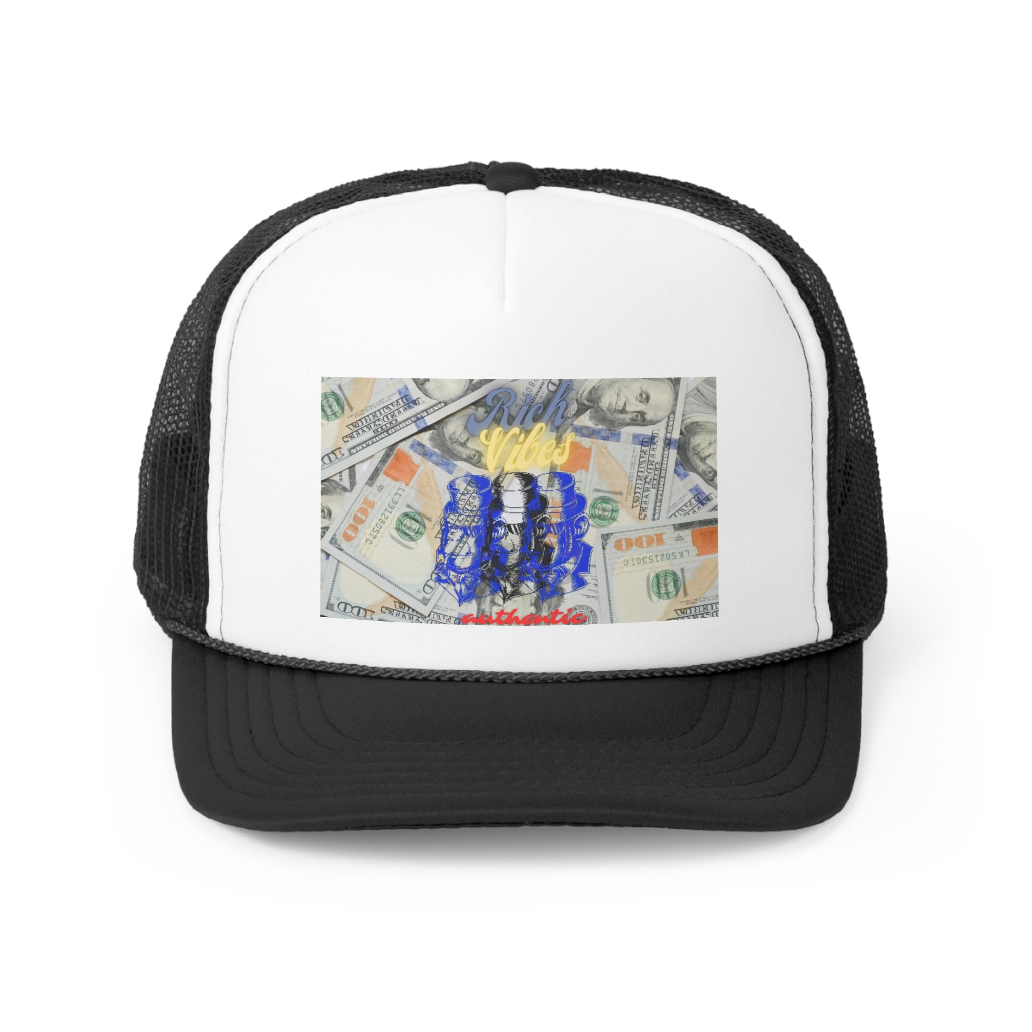 Rich Vibes Ape 3 Stack Benjamin - Trucker Hat