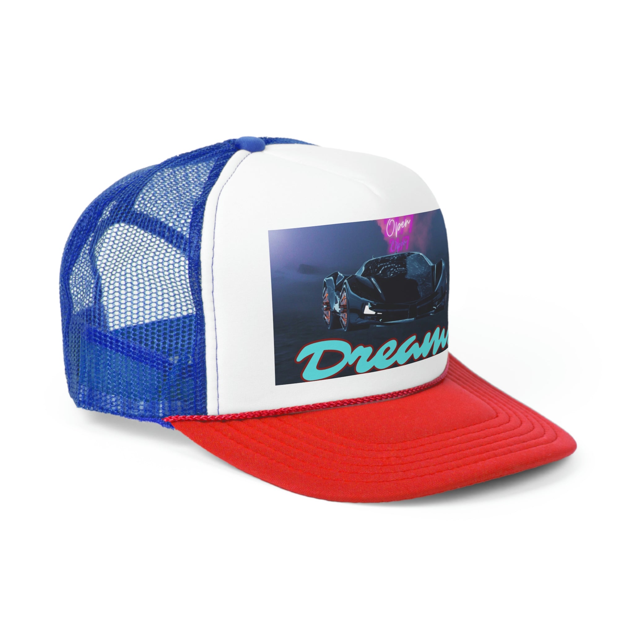 Rich Vibes Big Blue Dreams Wide Miami Black - Trucker Hat