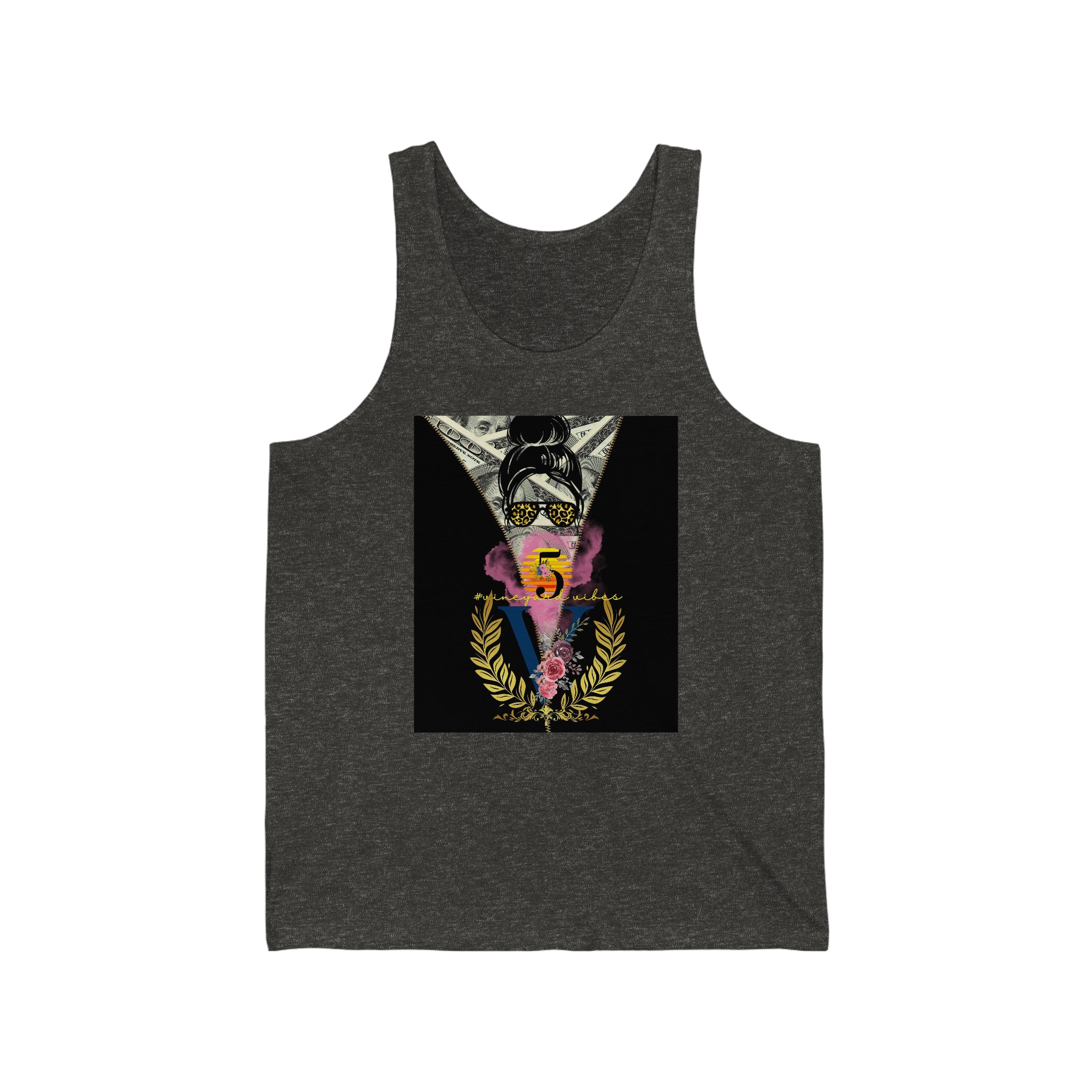 Vineyard Vibes RichV5 Pink Tiger Back Logo - Jersey Tank