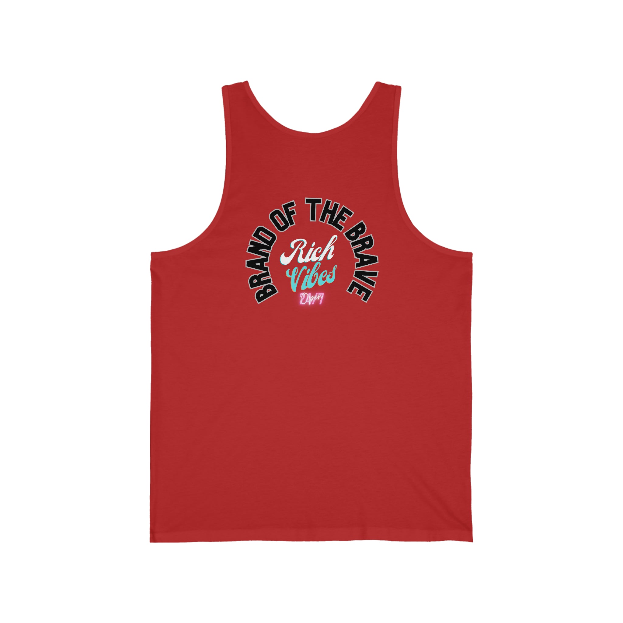 Rich Vibes White Ferrari Shopping District - Jersey Tank
