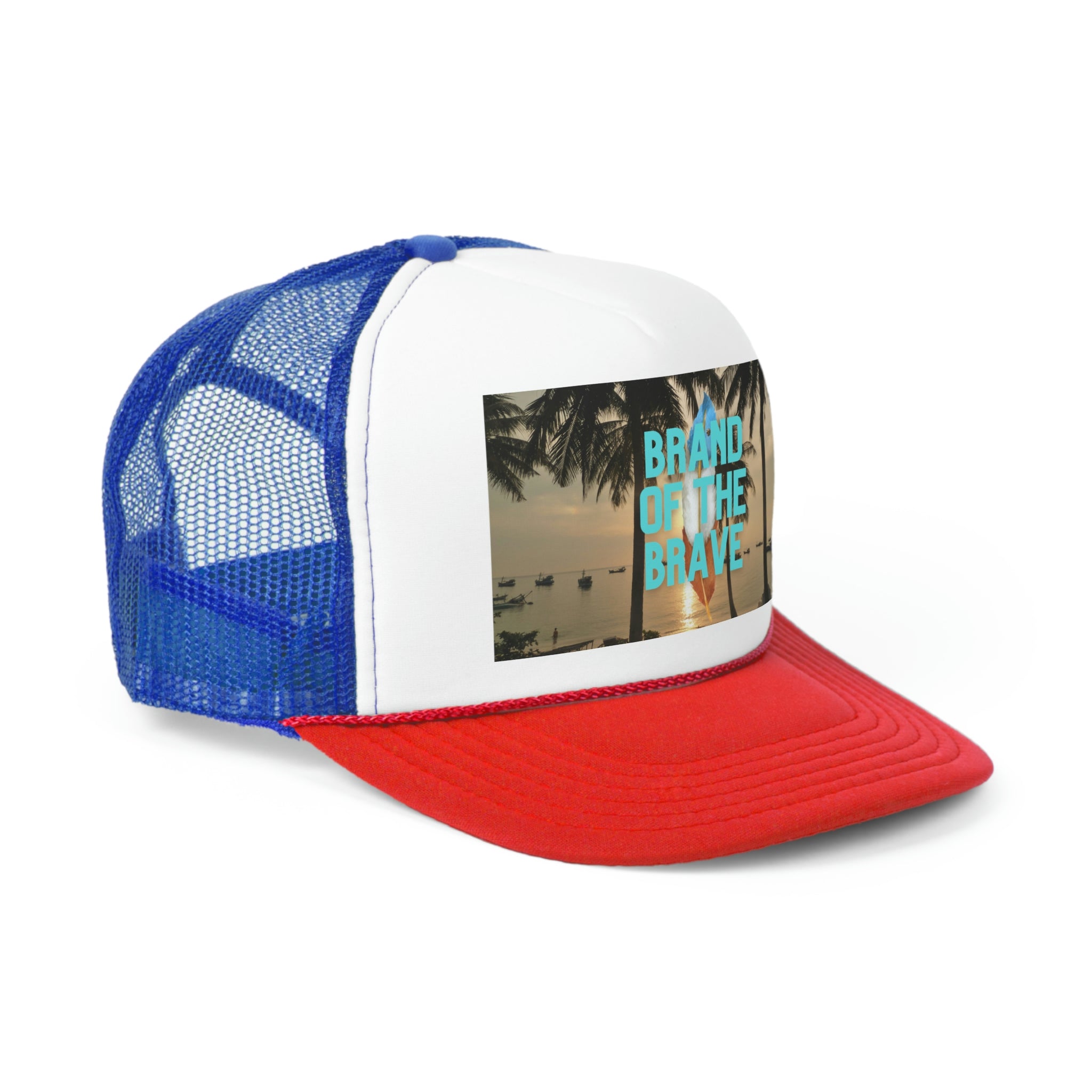 Rich Vibes Brand Of The Brave Beach Front Vibes  - Trucker Hat