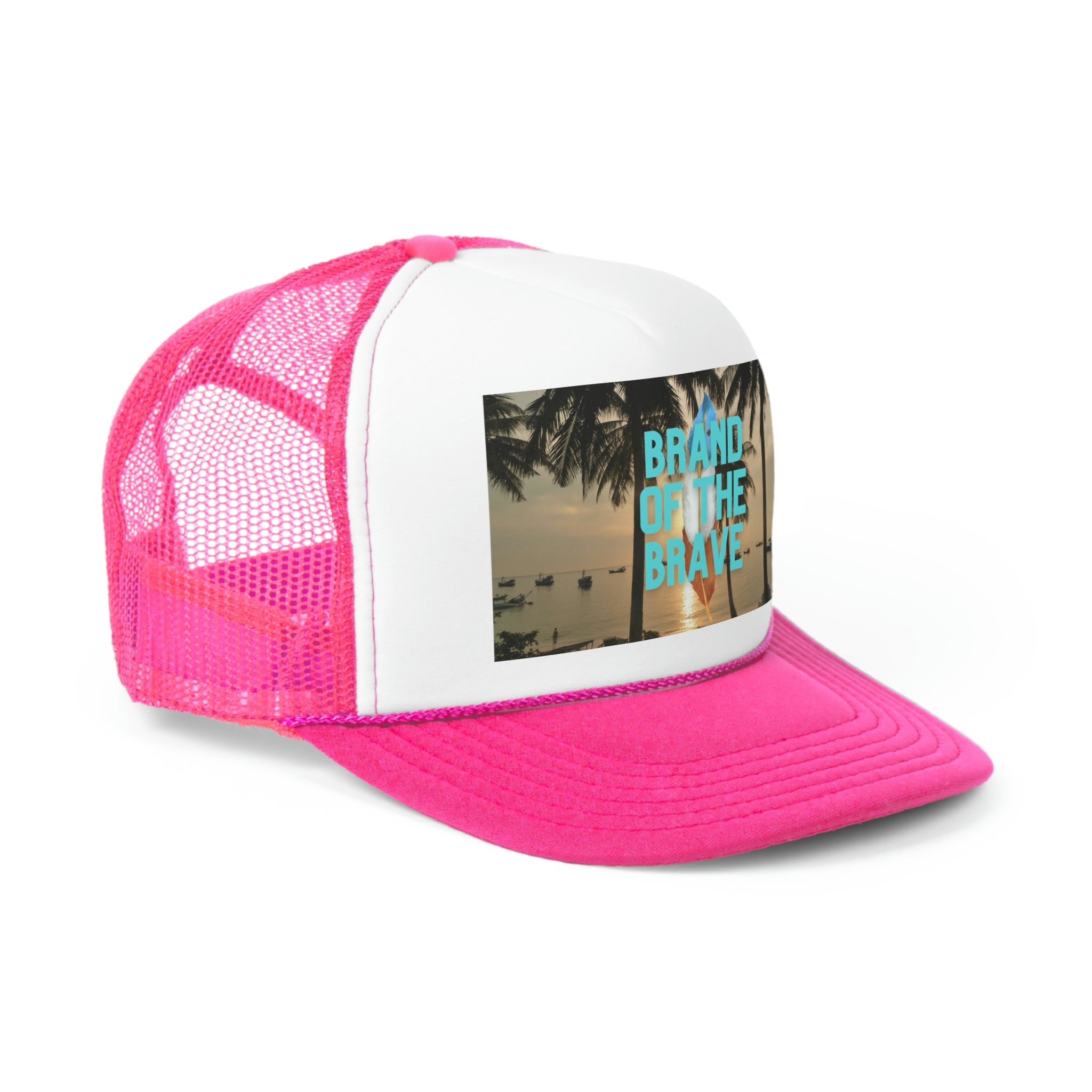 Rich Vibes Brand Of The Brave Beach Front Vibes  - Trucker Hat