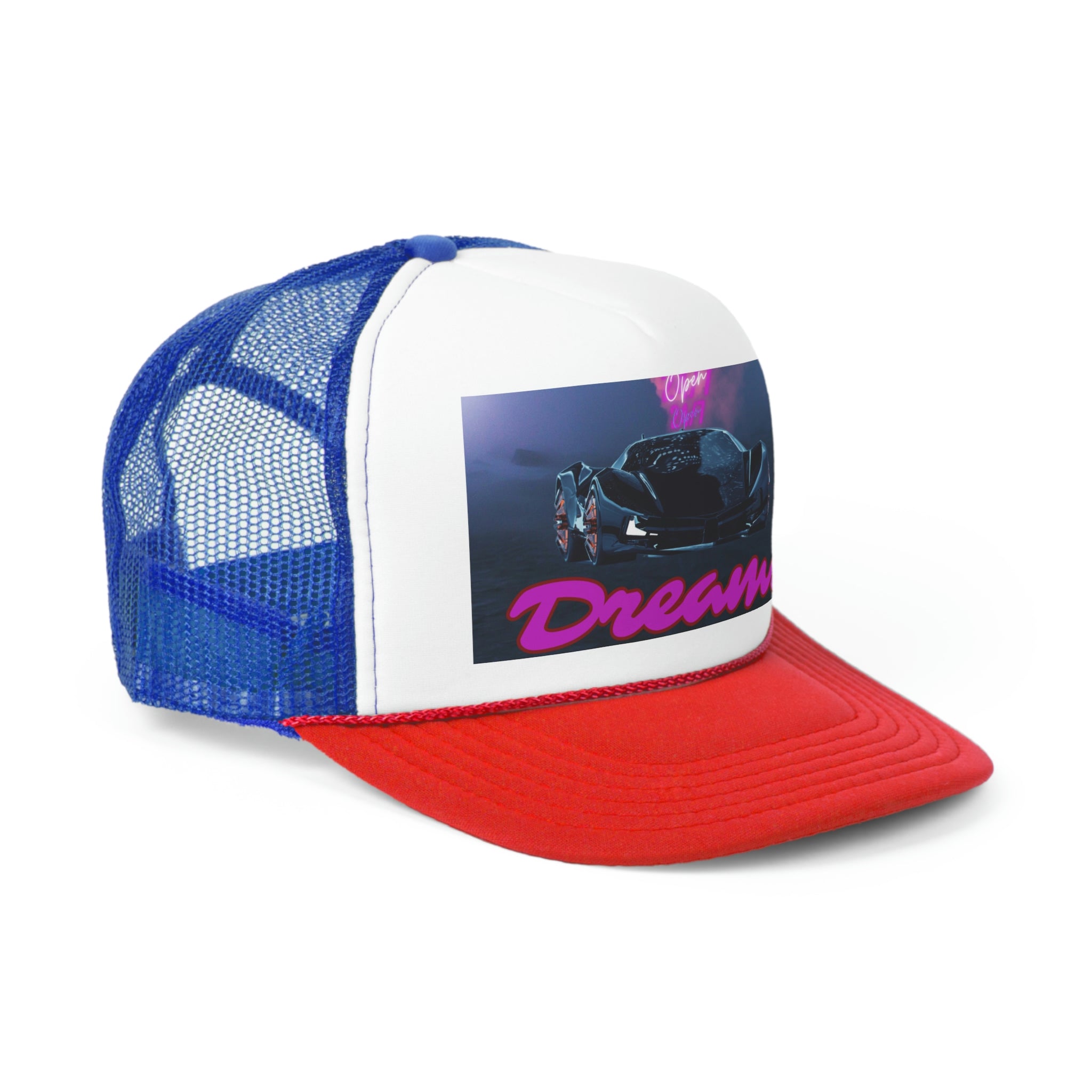 Rich Vibes Big Purple Dreams Wide Miami Black - Trucker Hat