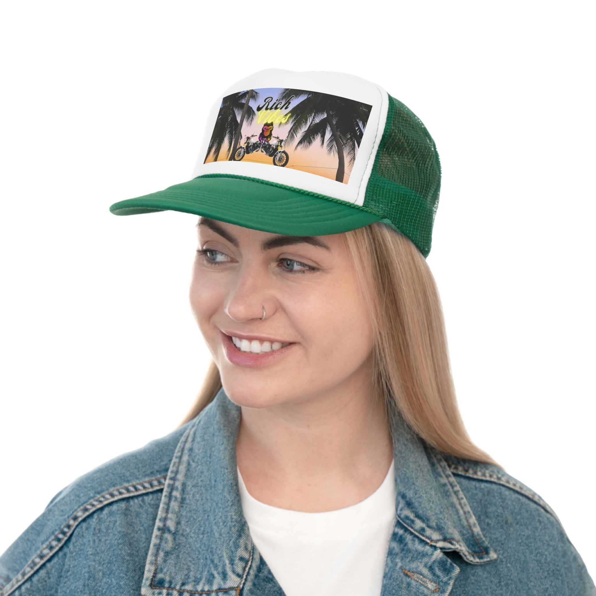 Rich Vibes Bike Life Astro Sunset  - Trucker Hat