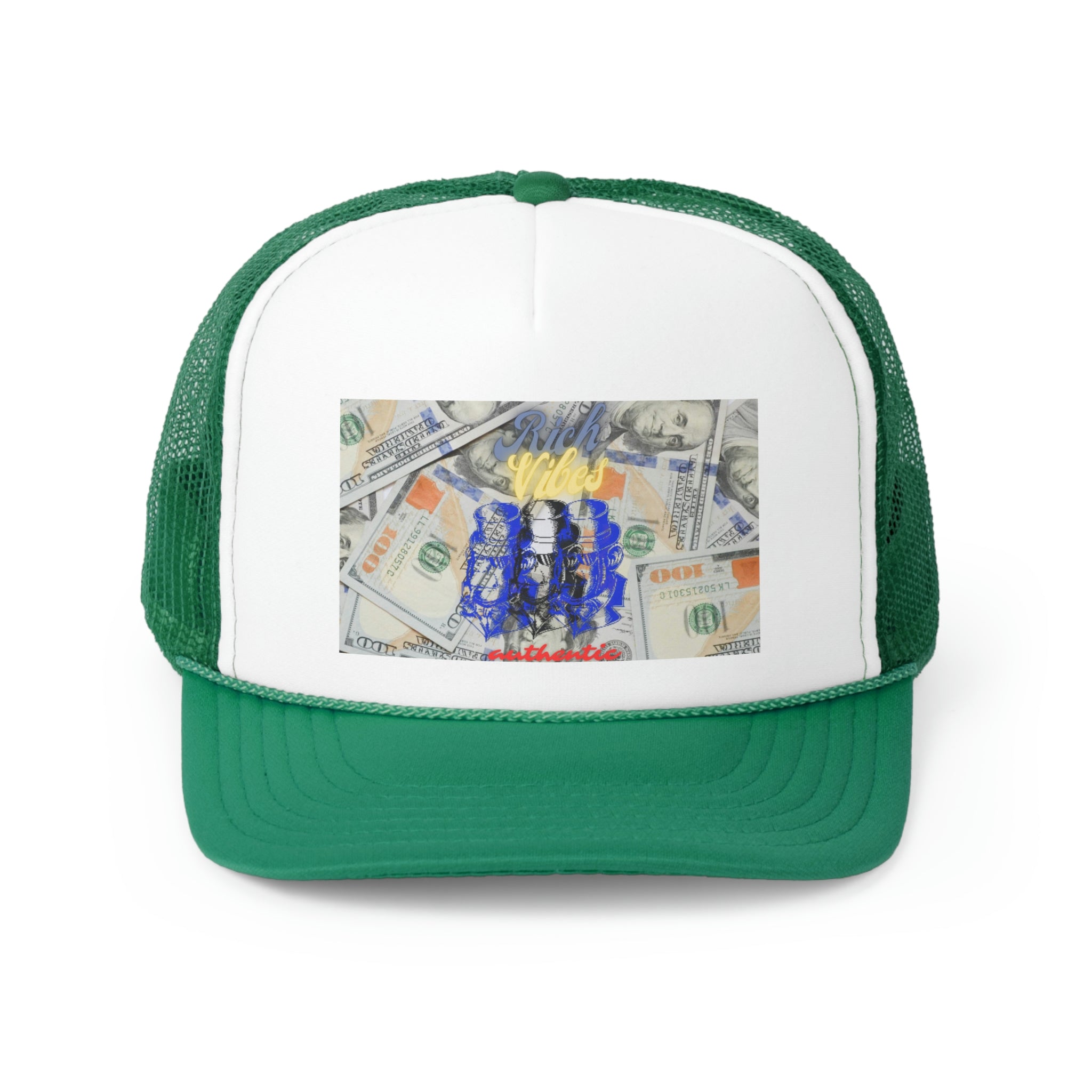 Rich Vibes Ape 3 Stack Benjamin - Trucker Hat
