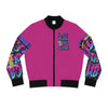 THIS MOM IS THE BOMB - 90s Retro - Women's Pink Bomber Jacket (AOP)