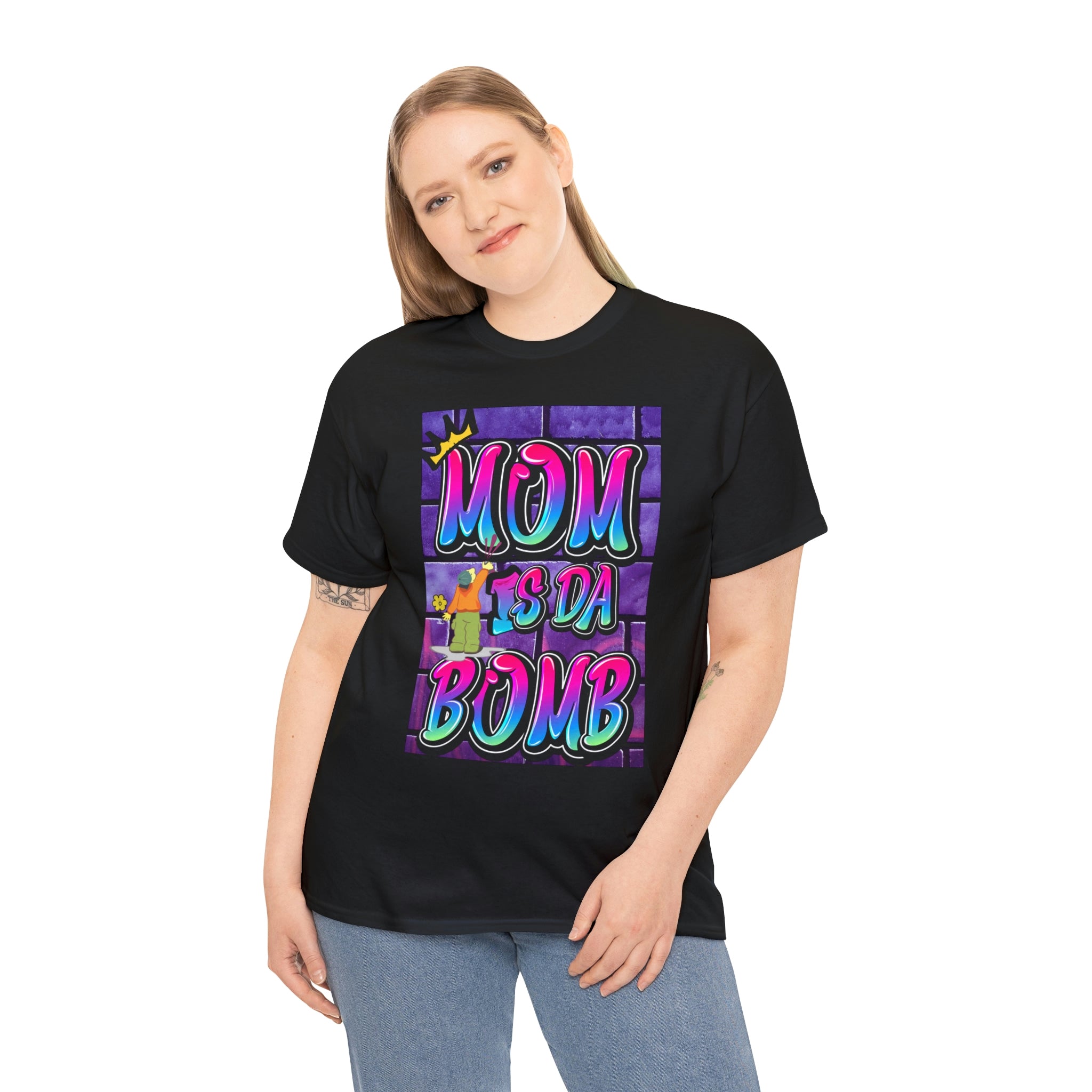 MOM IS DA DOMB - 90s Retro - Heavy T-Shirt